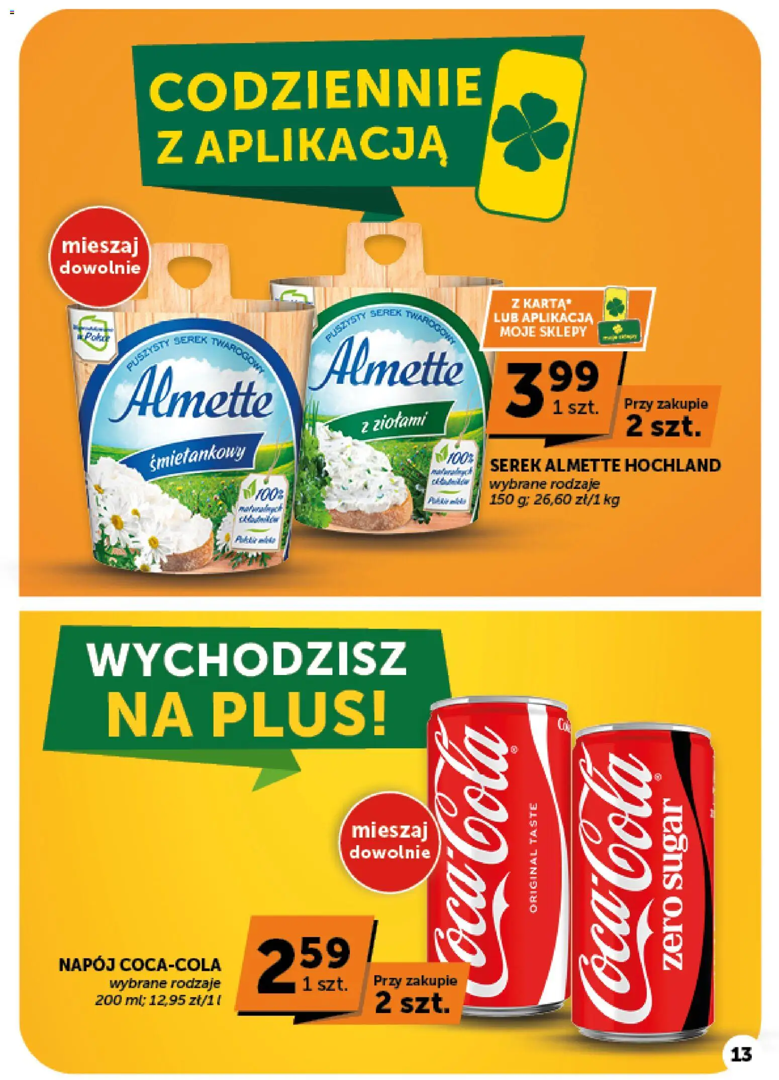 ABC gazetka - Minimarket od 08.10.2026 | Strona: 13 | Produkty: Karta, Serek, Serek almette, Almette