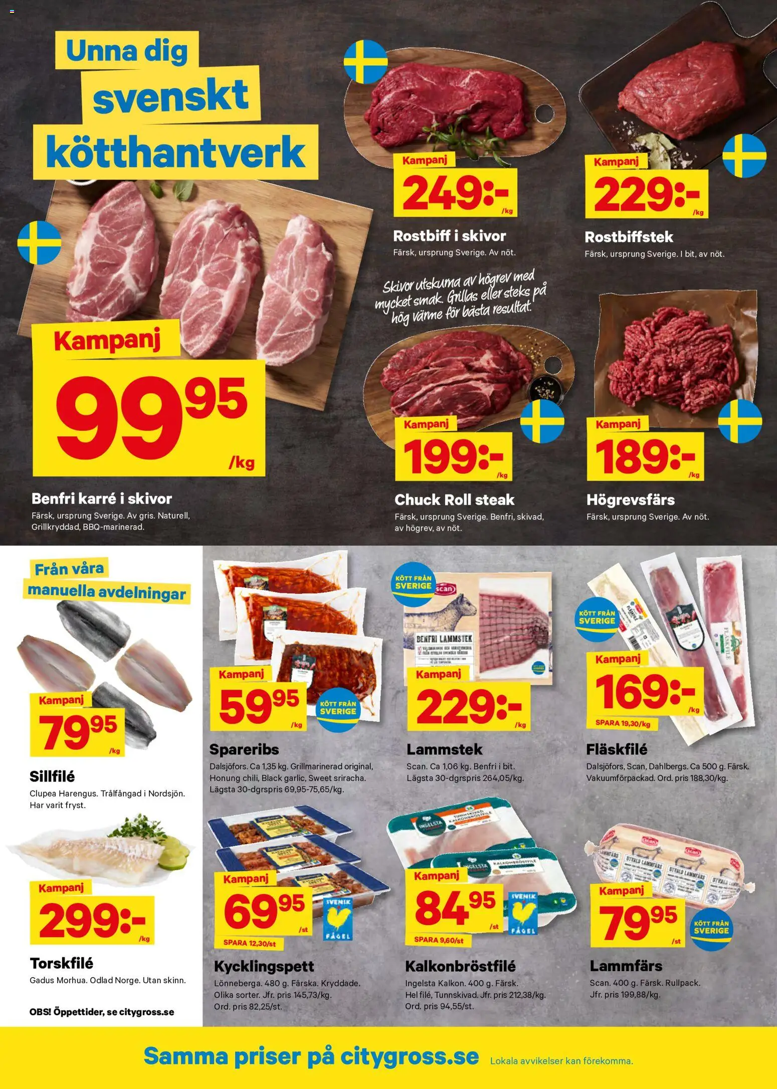 City Gross reklamblad aktuell från 08.06.2026 | Sida: 2 | Produkter: Torskfile
