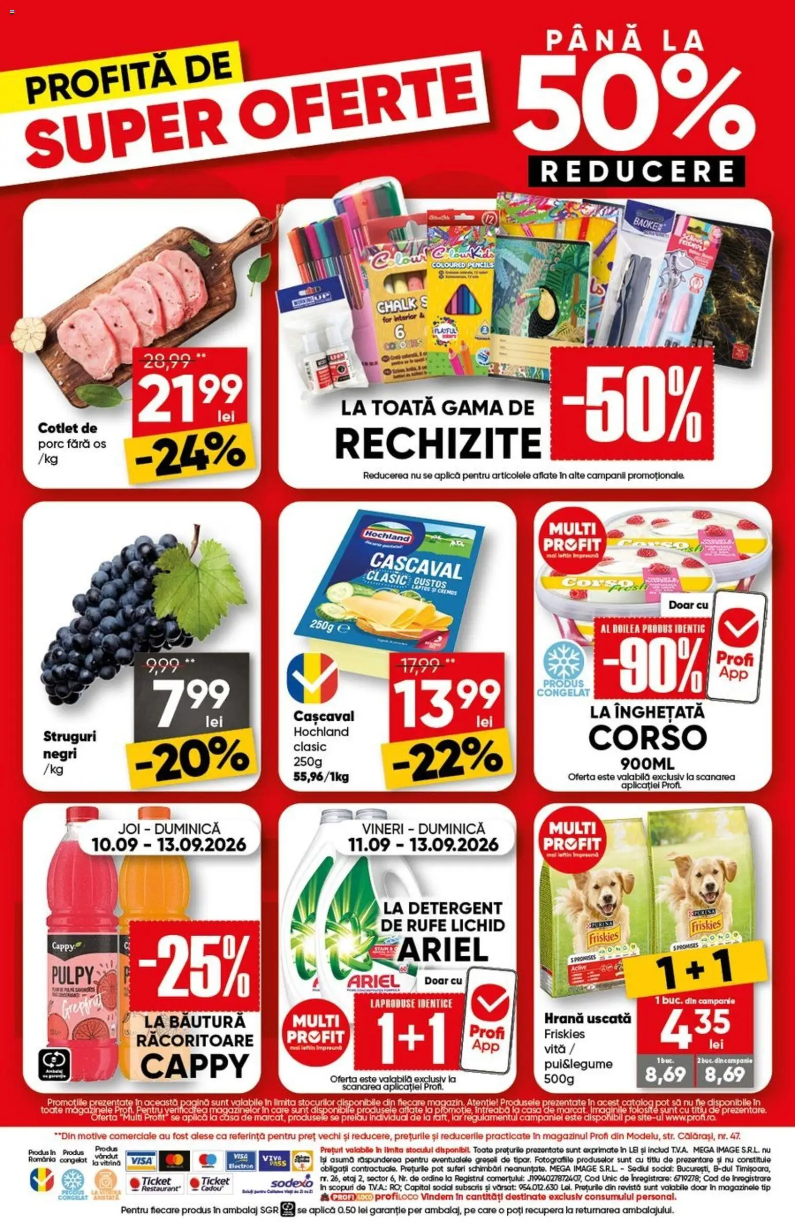 Noul catalog Profi – valabil de la 10.09.2026 | Pagină: 13 | Produse: Struguri, Cotlet, Vitrină, Înghețată