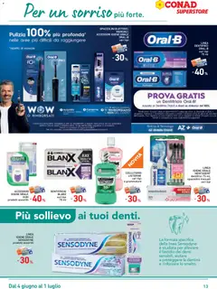 Anteprima del volantino COLLUTORIO LISTERINE vari tipi e grammature, Collutorio Listerine vari tipi e grammature valido a partire dal 04.06.2026 | Pagina: 13