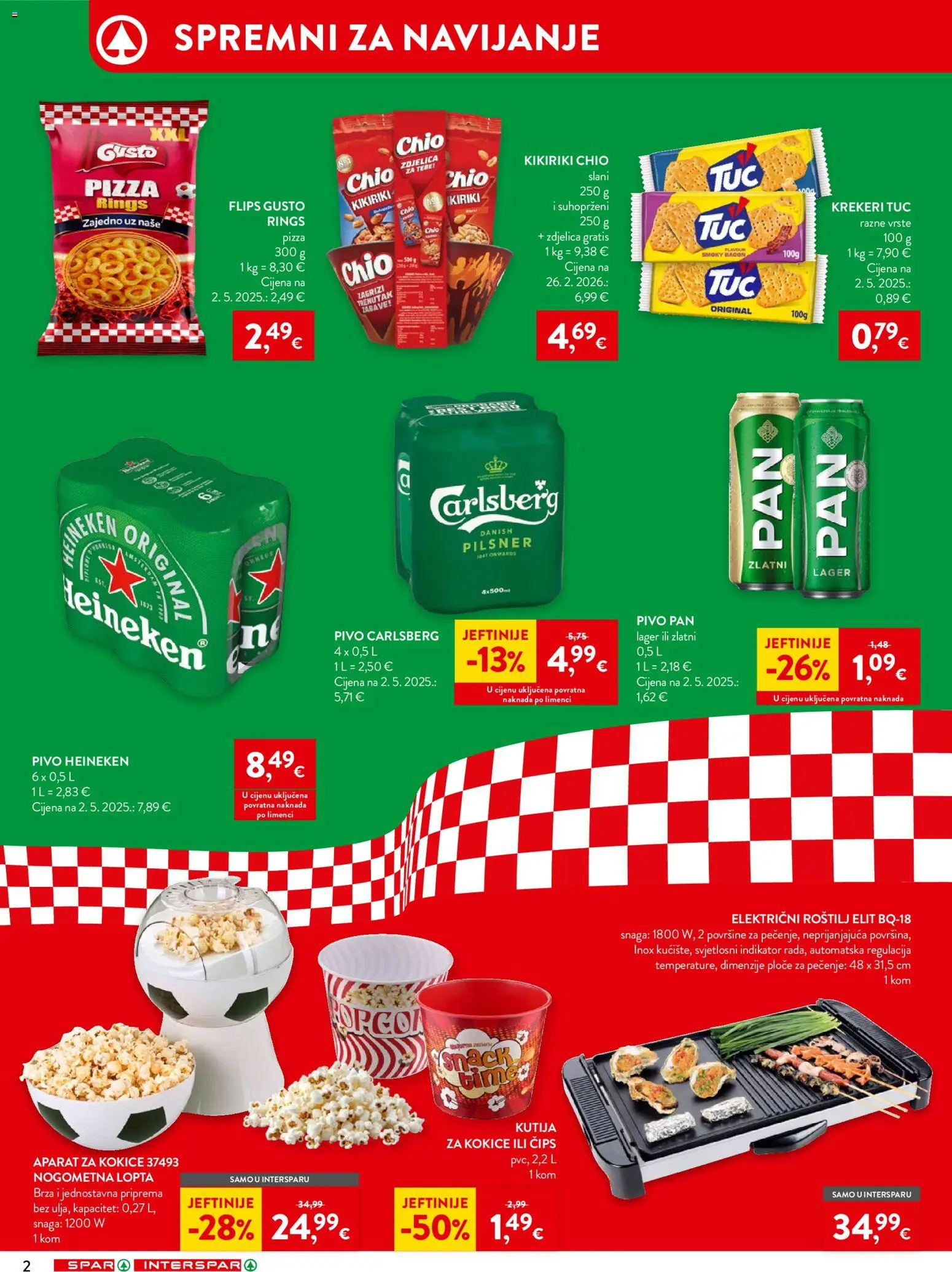 Spar katalog | vrijedi od 10.06.2026 | Stranica: 2 | Proizvodi: Pizza, Pivo, Kikiriki, Krekeri