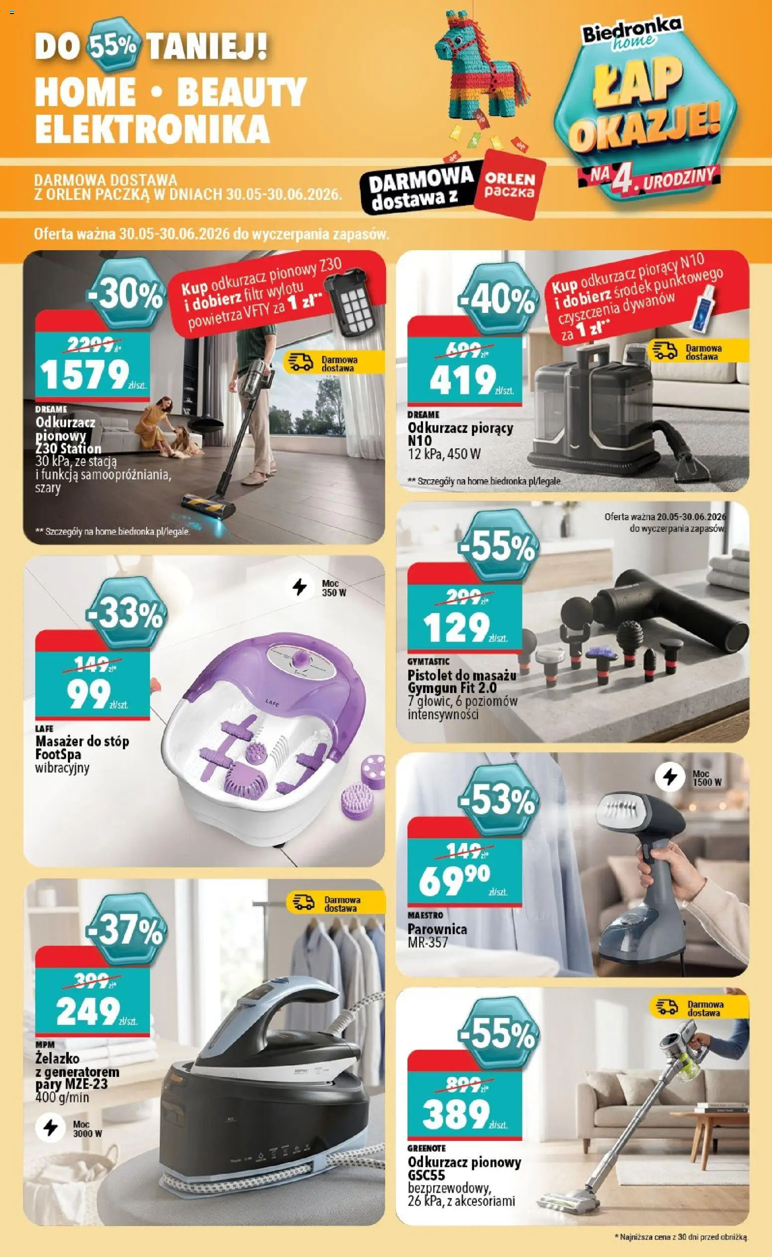 Biedronka gazetka - Home od 06.06.2026 | Strona: 5 | Produkty: Odkurzacz, Cleaner, Odkurzacz pionowy, Parownica