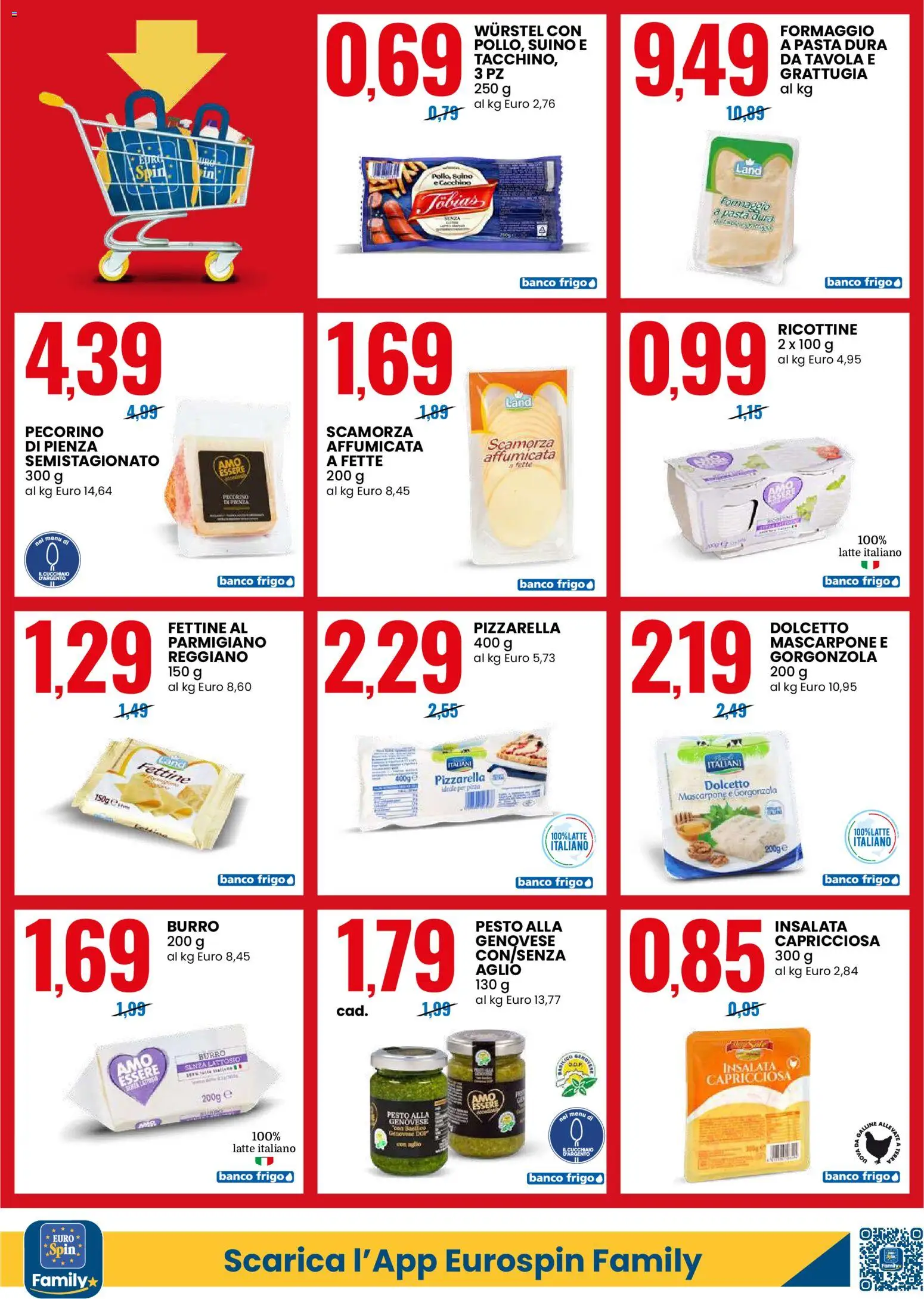 Volantino Eurospin del 01/07/2026 | Pagina: 4 | Prodotti: Insalata, Pesto, Parmigiano reggiano, Parmigiano