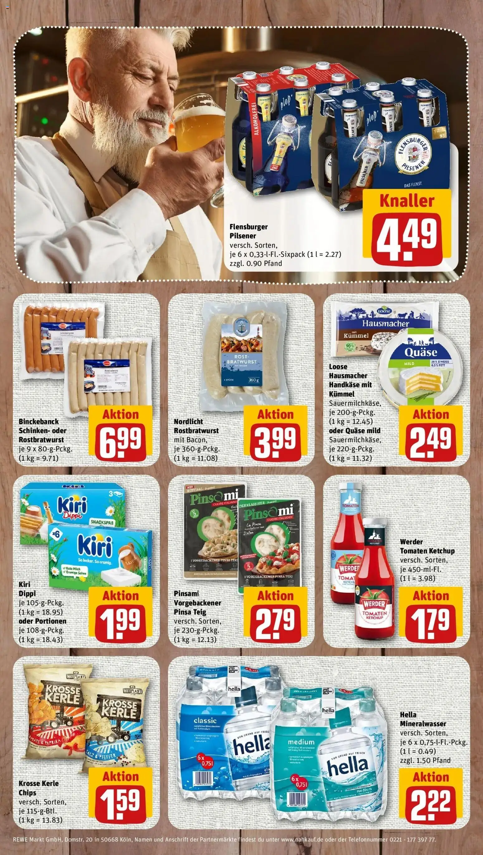 REWE Prospekt ab 03.08.2026 zum Blättern » Angebote | Seite: 12 | Produkte: Milch, Bratwurst, Mineralwasser, Sahne