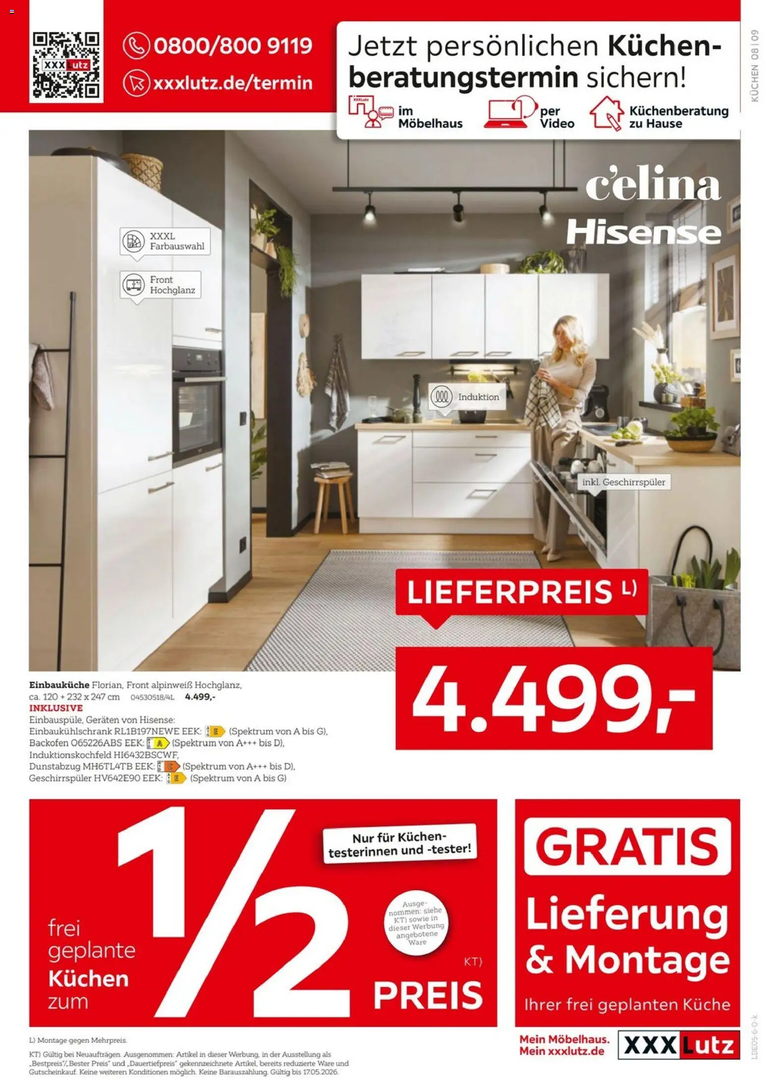 XXXLutz Nr. 1 bei küchen – gültig ab 09.05.2026 | Seite: 9 | Produkte: Küche, Backofen, Dunstabzug, Kuchen
