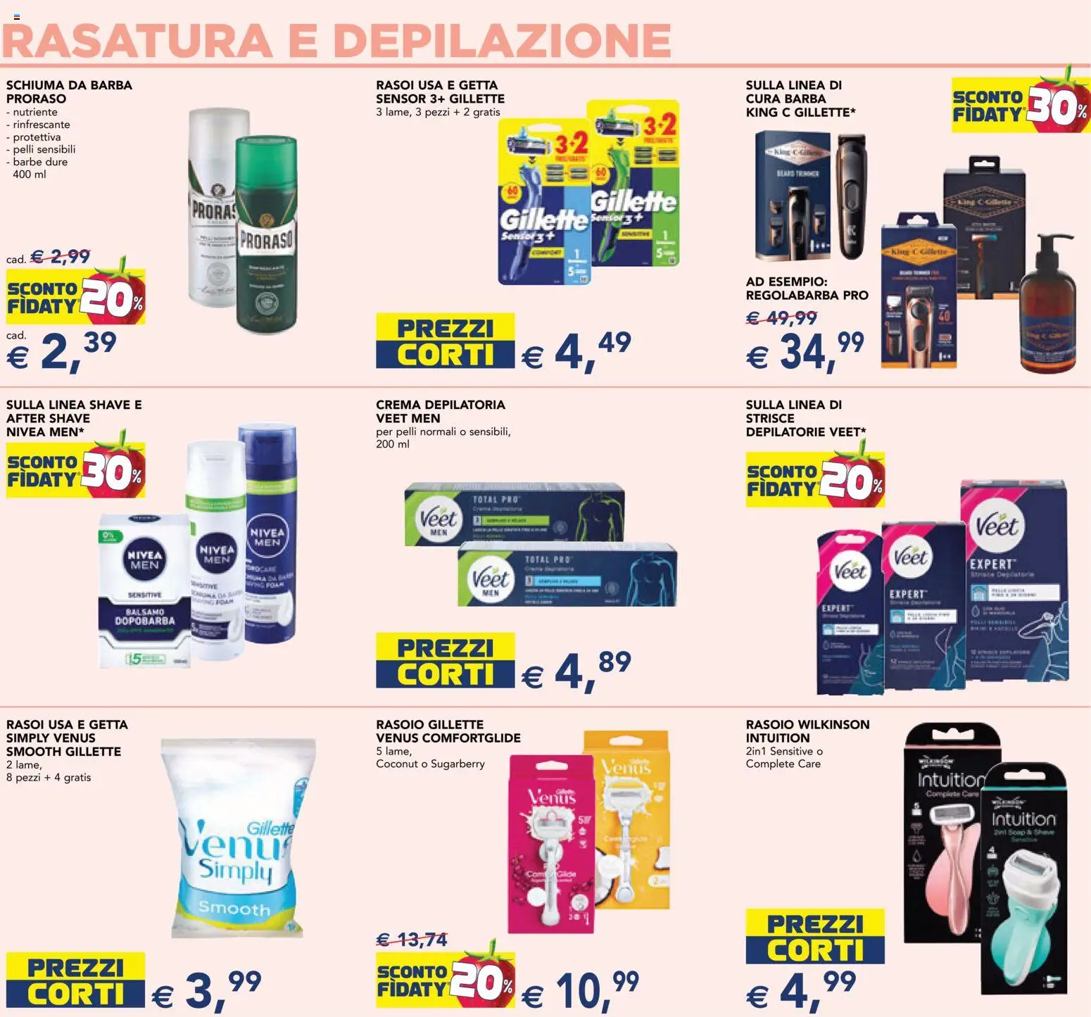 Volantino Esselunga S del 18.05.2026 | Pagina: 5 | Prodotti: Rasoio, Regolabarba, Crema depilatoria, Gallette