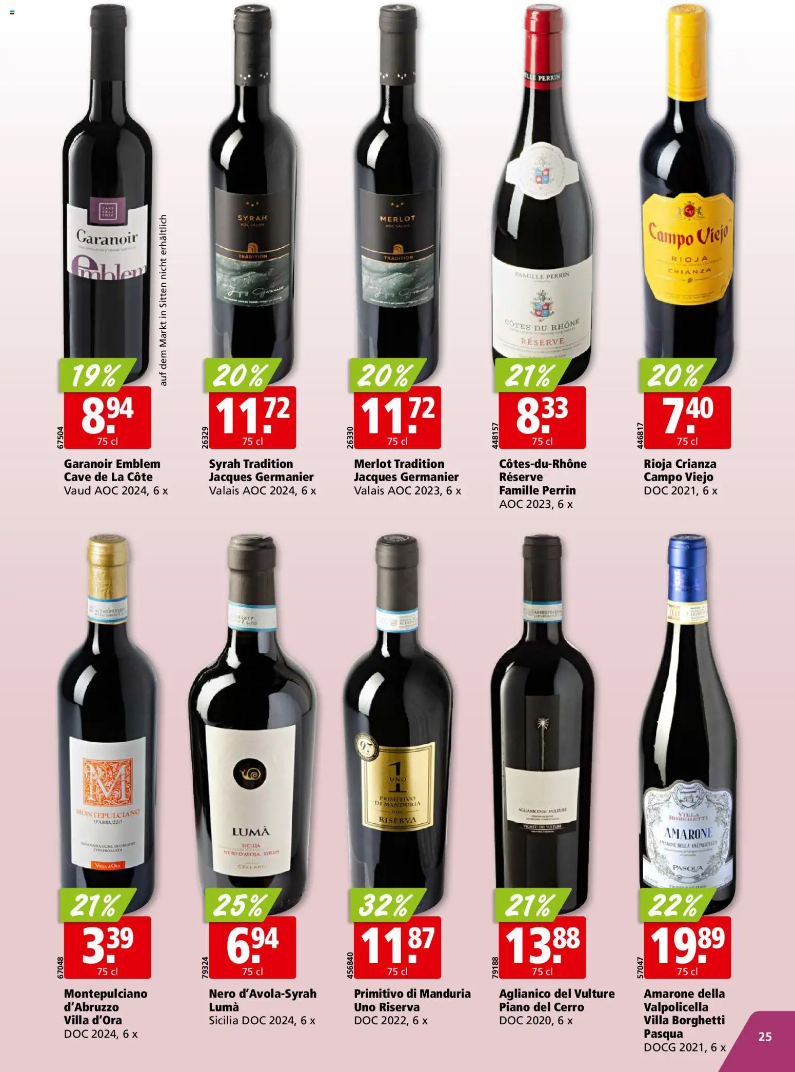 Aligro aktionen Chavannes, Matran, Genf, Sitten – gültig ab 29.06.2026 | Seite: 25 | Produkte: Merlot