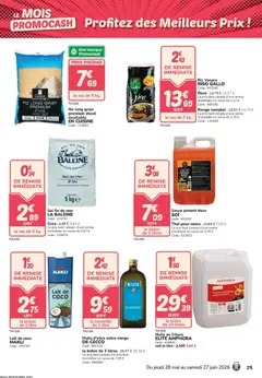 Promocash - Prévisualisation de Promocash catalogue valide à partir de 28.05.2026 | Page: 25 | Produits: Sac, Lait, Huile, Riz