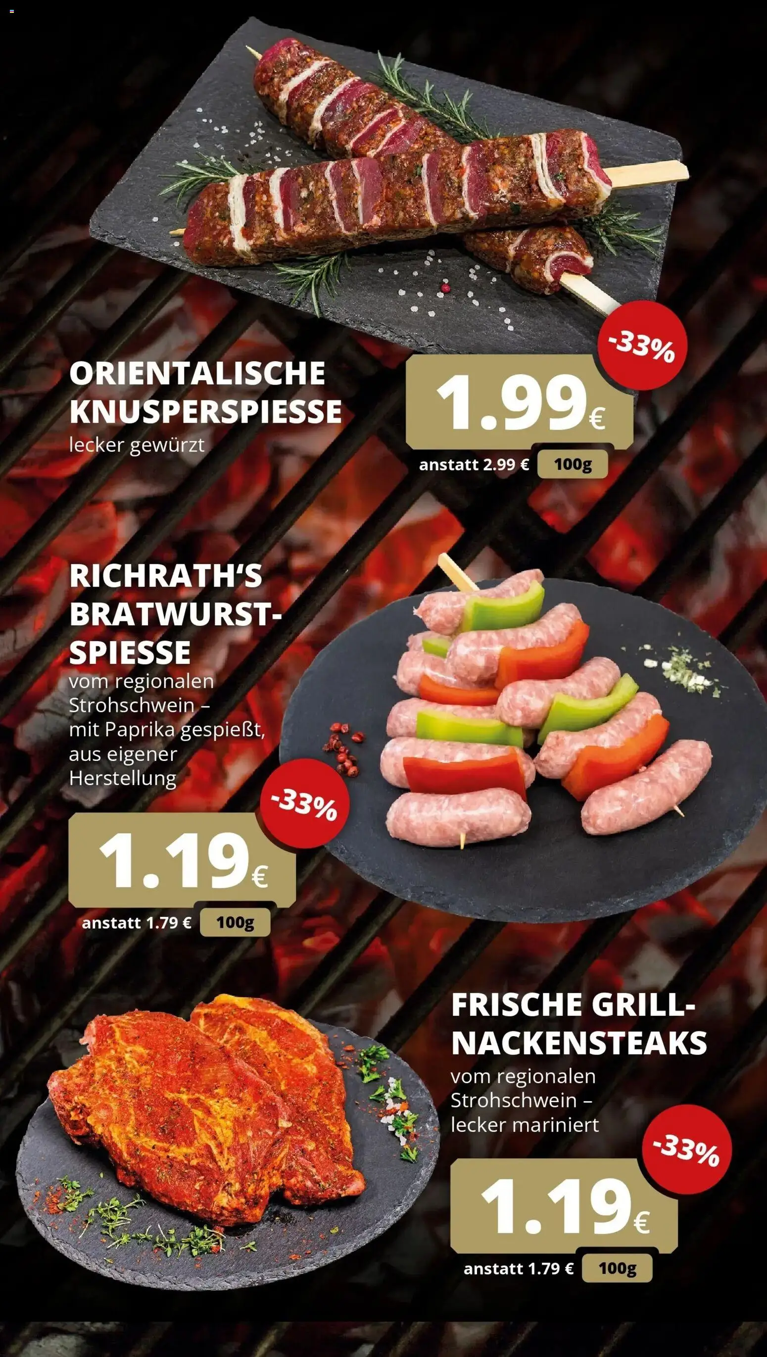 REWE Prospekt ab 31.08.2026 zum Blättern » Angebote | Seite: 2 | Produkte: Nackensteaks, Grill, Bratwurst, Paprika