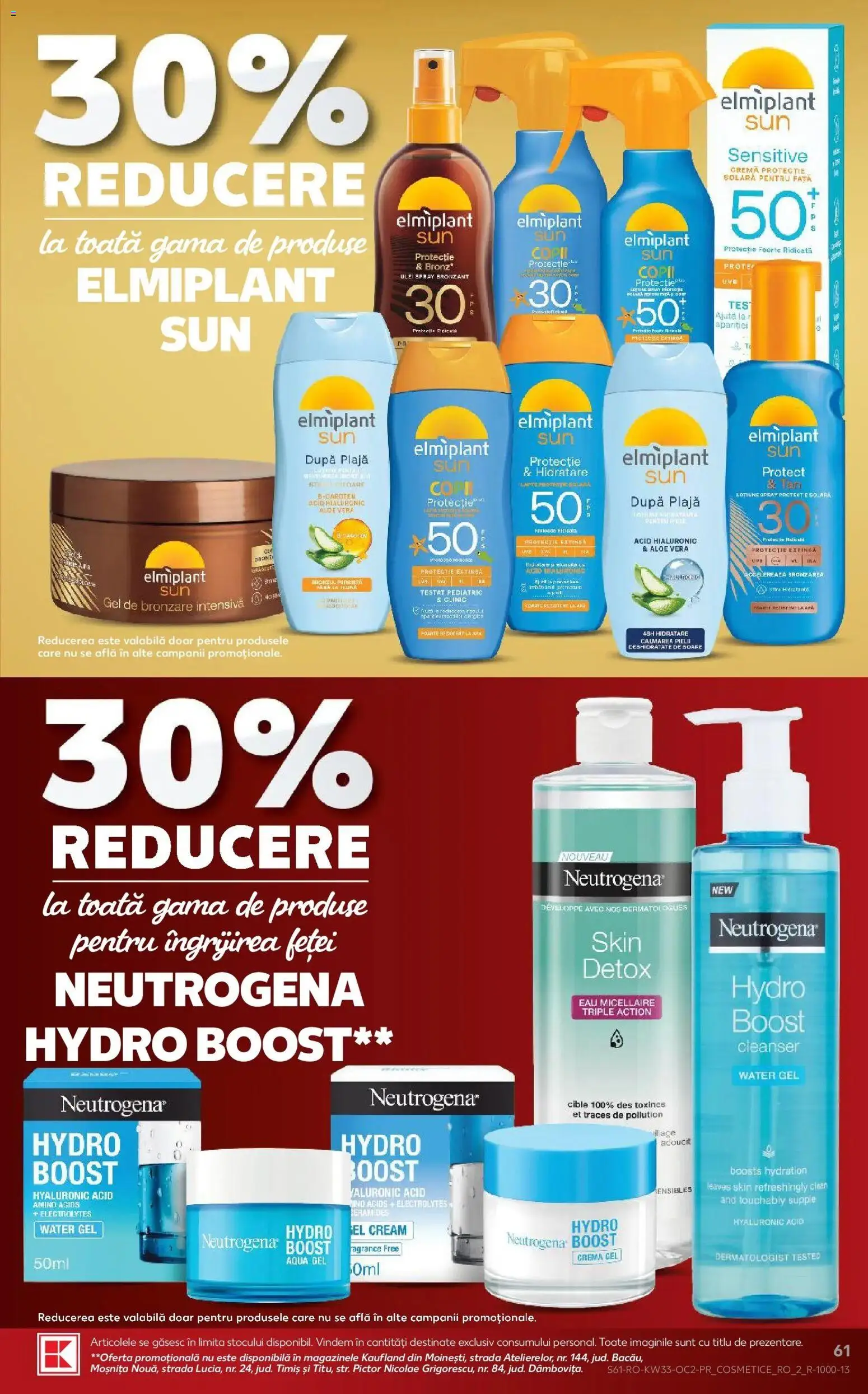 Kaufland Craiova 12.08.2026 - Revista si Oferta | Pagină: 61 | Produse: Gel de bronzare, Clean, Solara, Protecție solară