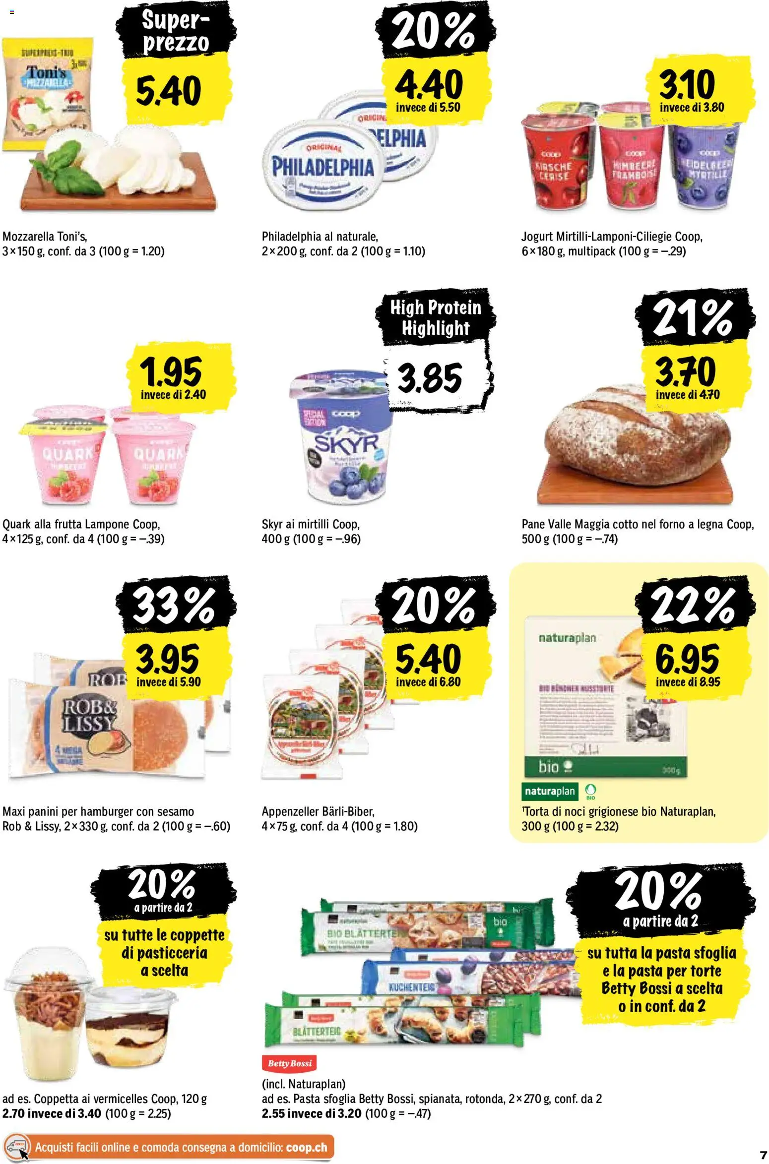 Coop aktionen IT – gültig ab 03.09.2026 | Seite: 7 | Produkte: Pane, Burger, Himbeere, Pasta