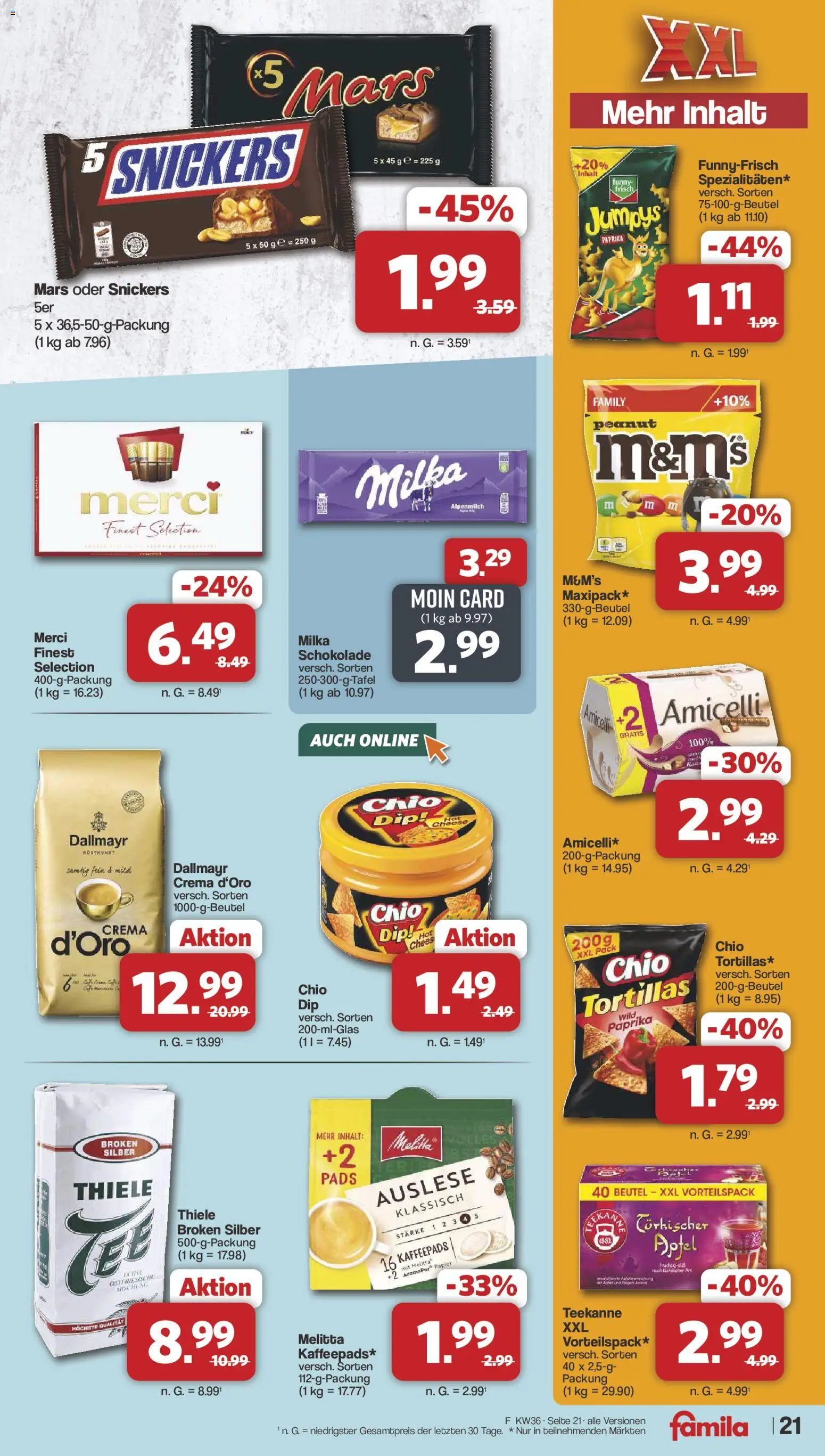 Famila Nordwest Prospekt – gültig ab 31.08.2026 | Seite: 23 | Produkte: Melitta, Tortillas, M&M's, Paprika