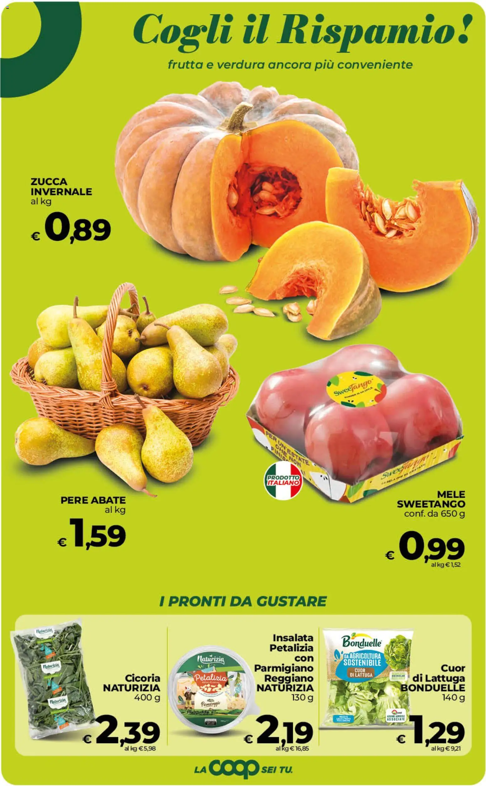Volantino COOP del 23/10/2026 | Pagina: 10 | Prodotti: Mele, Pere, Insalata, Zucca