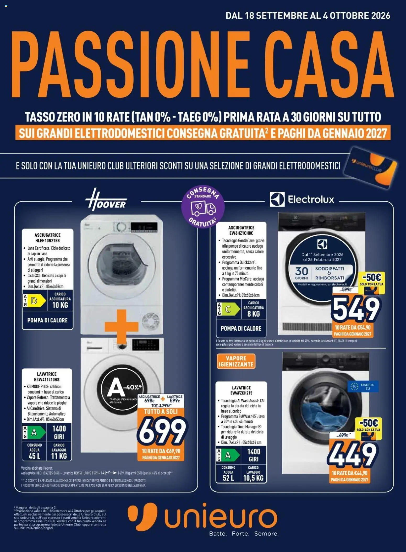 Volantino Unieuro del 18/09/2026 | Pagina: 1