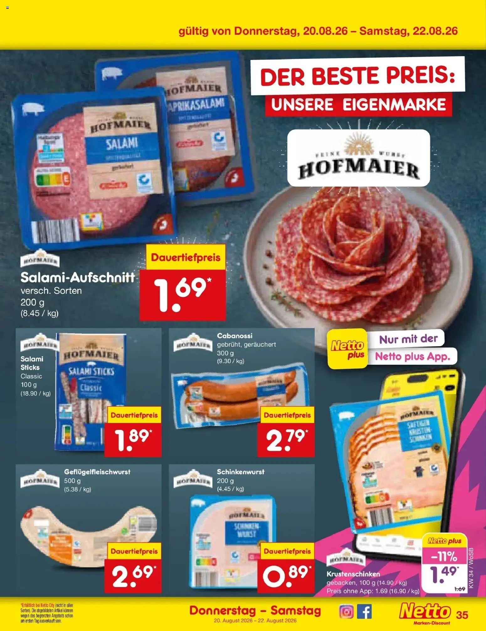 Netto Marken-Discount Prospekt Mannheim – gültig ab 17.08.2026 | Seite: 53 | Produkte: Salami
