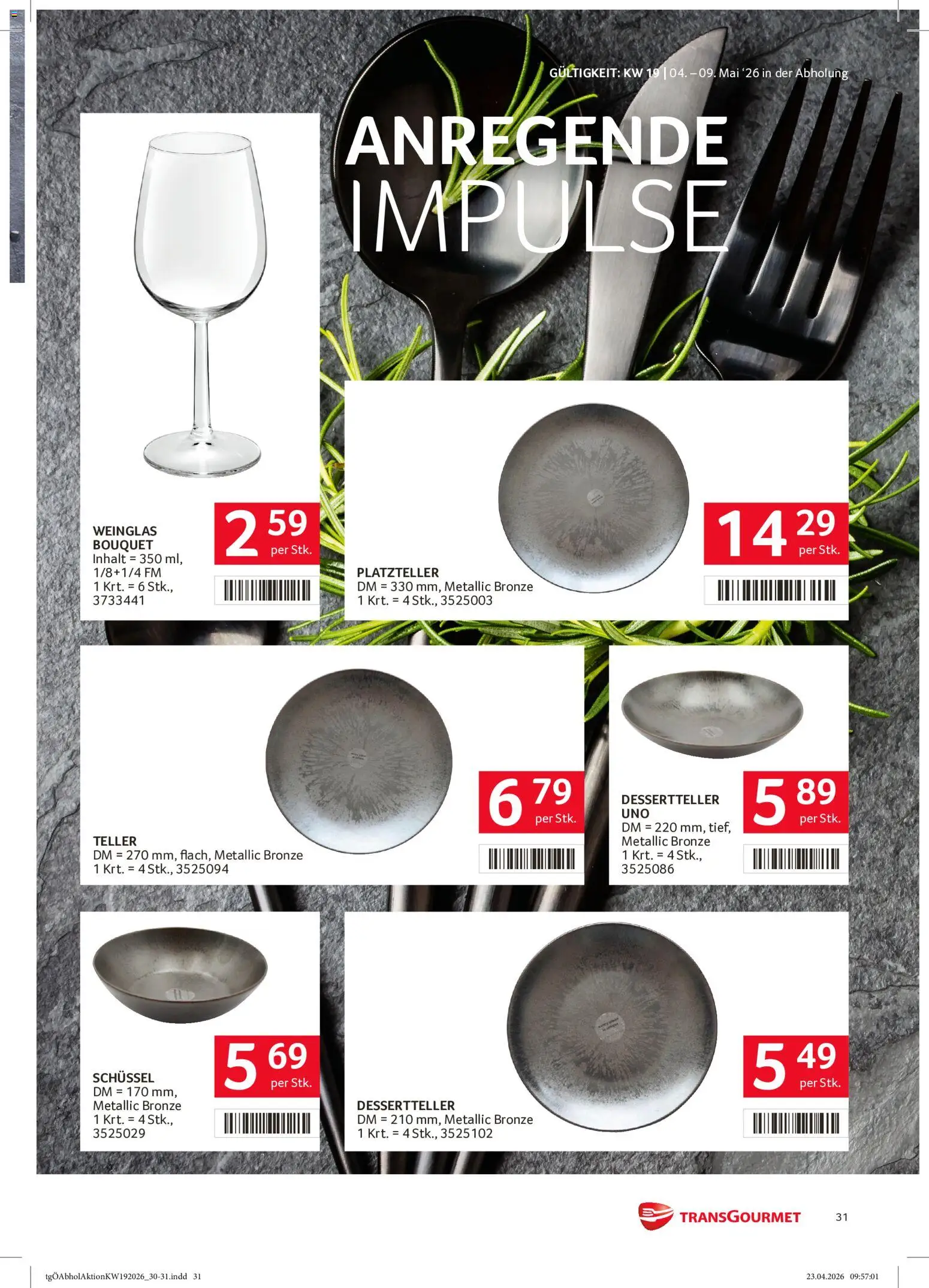 Transgourmet Flugblatt gültig ab 04.05.2026 | Seite: 31
