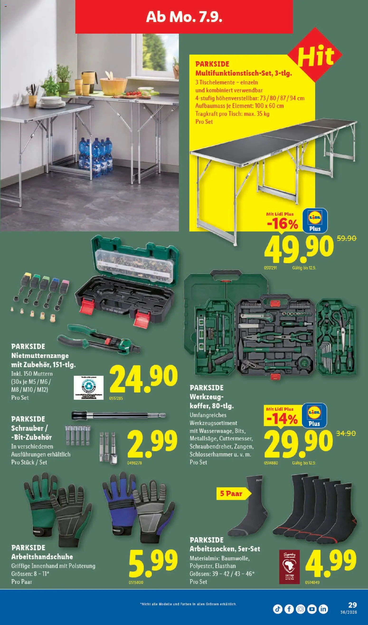 Lidl aktionen – gültig ab 03.09.2026 | Seite: 35 | Produkte: Tisch