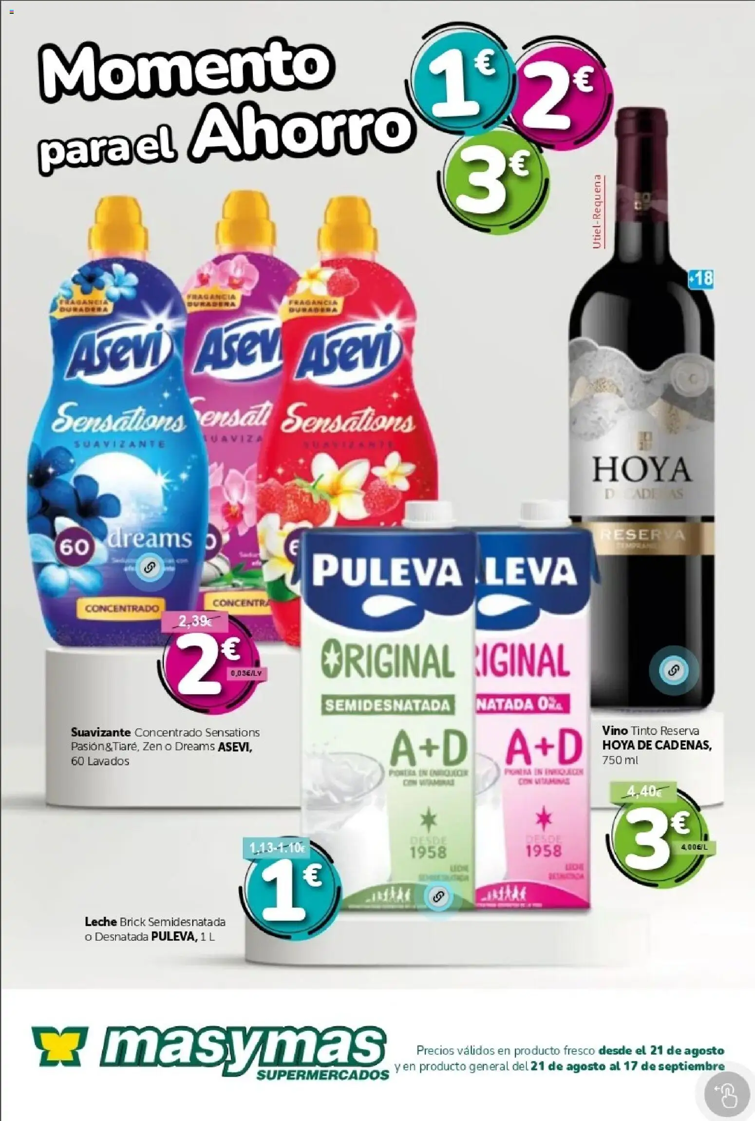 Masymas folleto │ válido desde el 21/08/2026 | Página: 1 | Productos: Fragancia, General, Leche, Suavizante