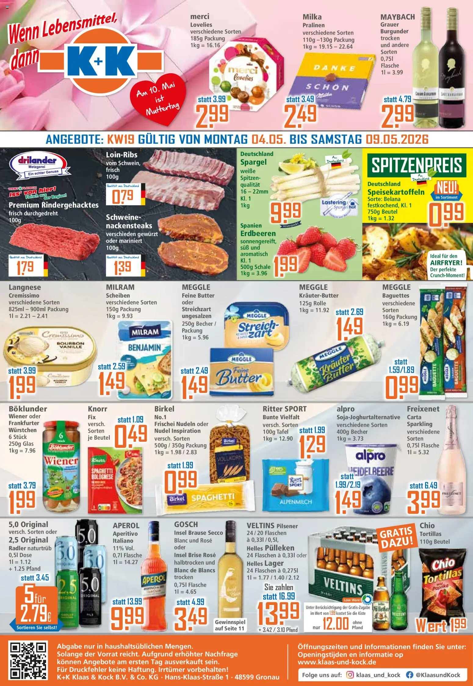 Klaas & Kock Prospekt 	 – gültig ab 04.05.2026 | Seite: 1 | Produkte: Freixenet, Radler, Alpro, Milram