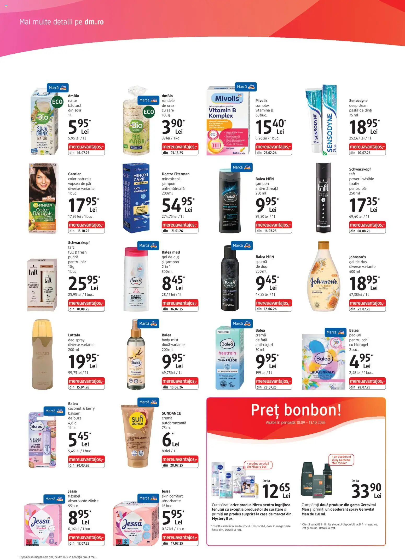Noul catalog DM drogeriemarkt – valabil de la 10.09.2026 | Pagină: 2 | Produse: Nivea, Vopsea, Duș, Absorbante