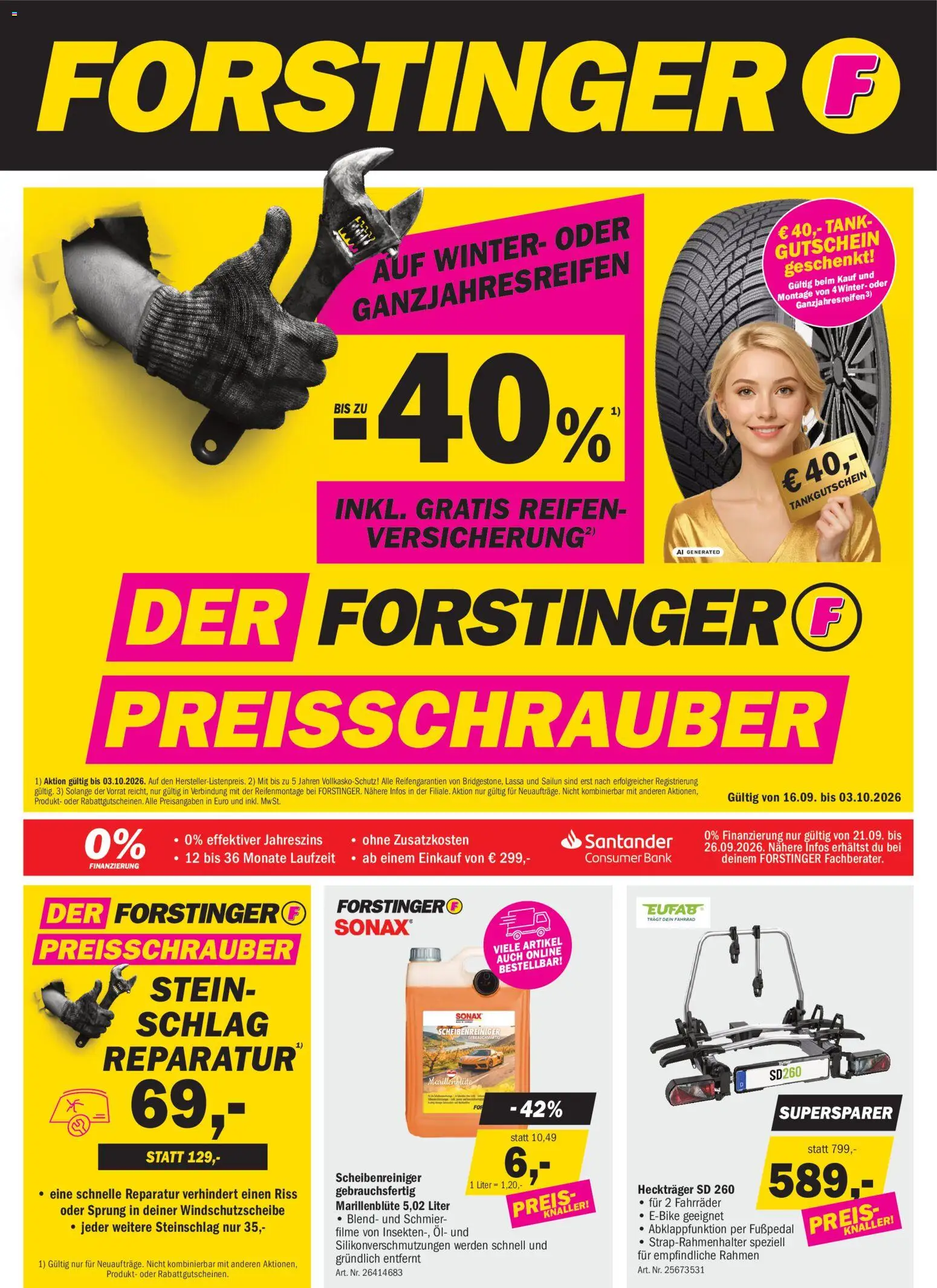 Forstinger Flugblatt gültig ab 16.09.2026 | Seite: 1 | Produkte: Öl