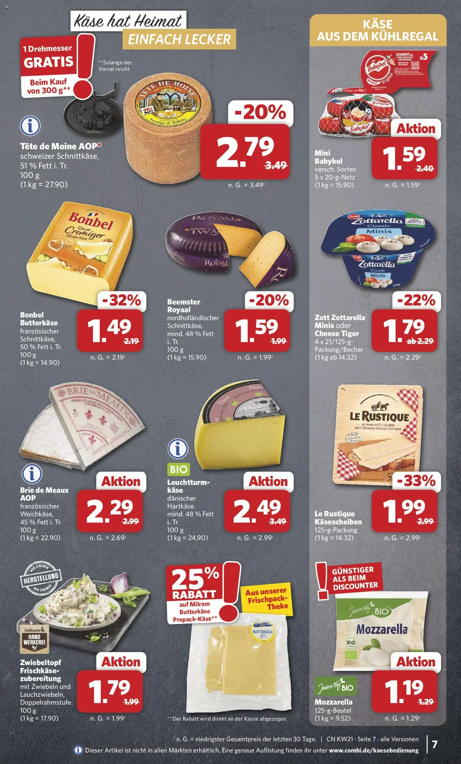 Combi Prospekt 	 – gültig ab 18.05.2026 | Seite: 7 | Produkte: Käse, Mozzarella, Milram, Frischkase