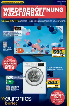Euronics Prospekt Berlet ab 22.10.2026 gültig
