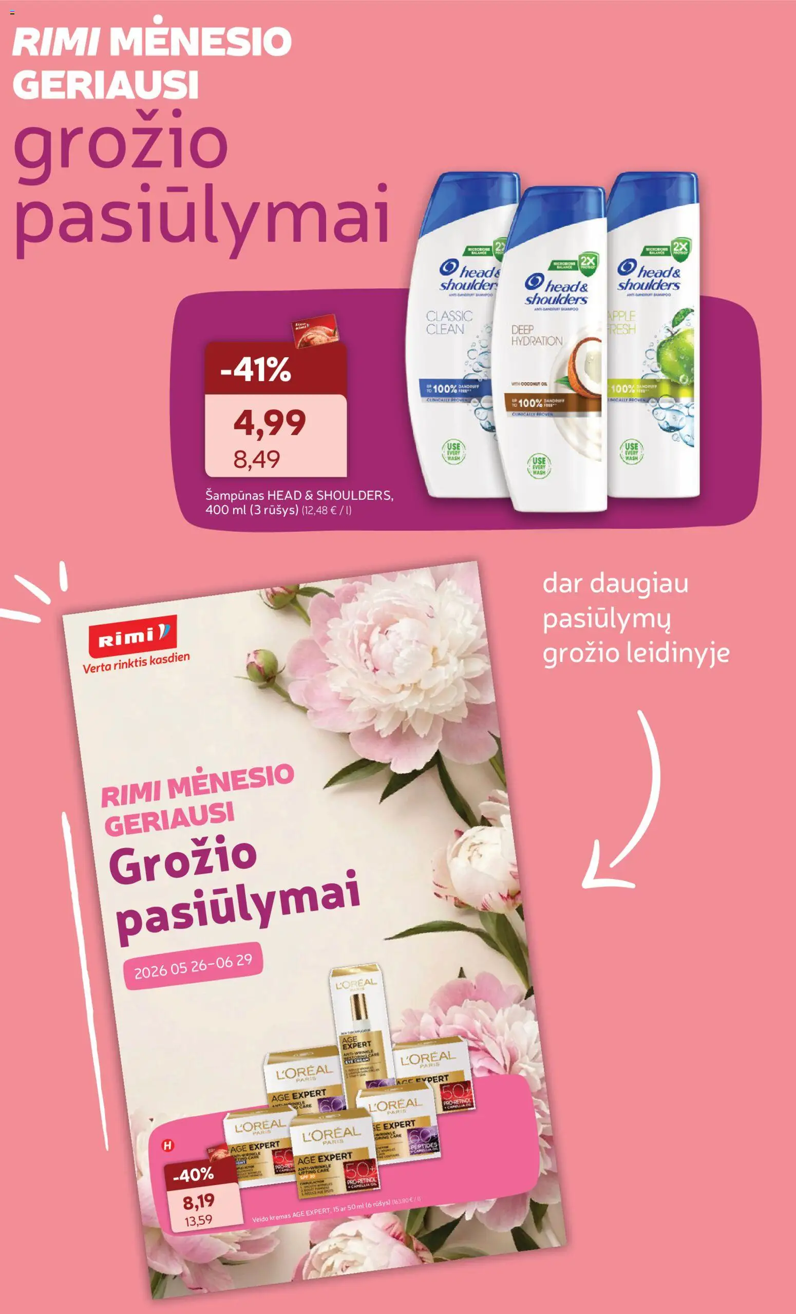 Rimi akcijos nuo 16.06.2026 | Puslapis: 26 | Prekių: Šampūnas, Kremas