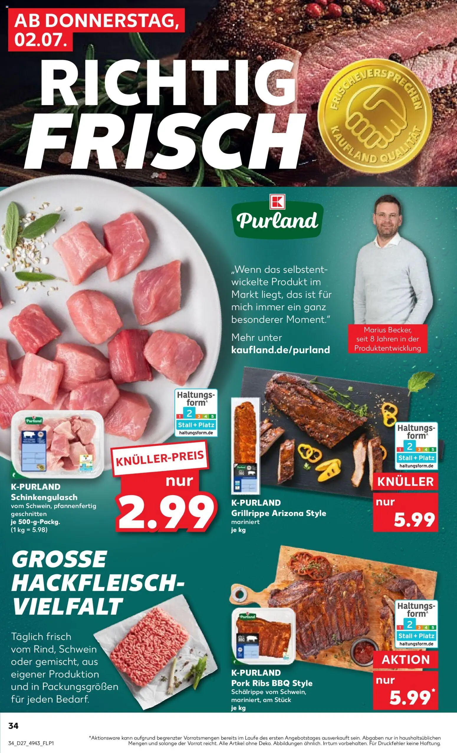 Kaufland Prospekt Köln – gültig ab 02.07.2026 | Seite: 34 | Produkte: Hackfleisch