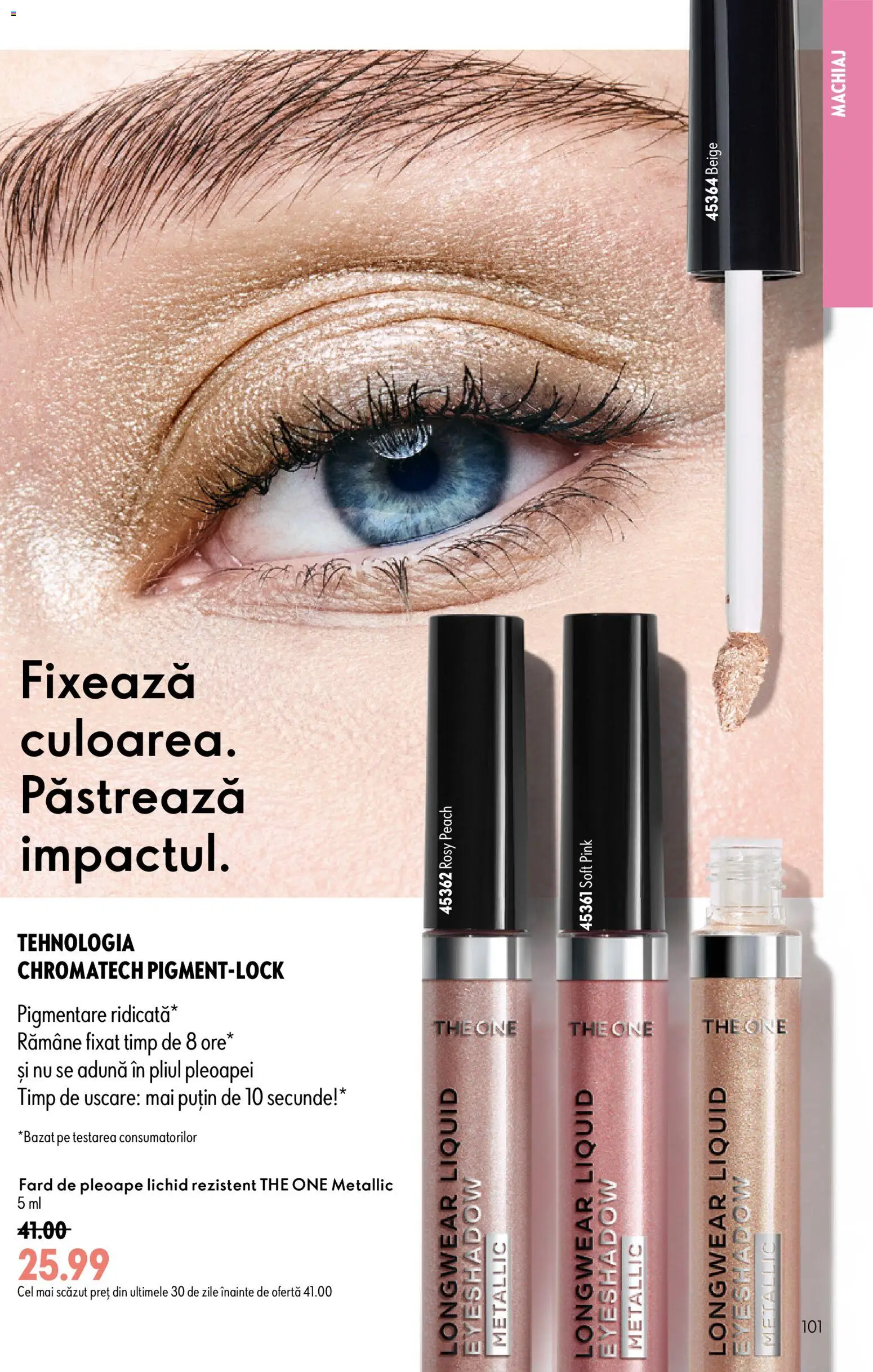 Noul catalog Oriflame – valabil de la 09.09.2026 | Pagină: 101 | Produse: Machiaj, Fard de pleoape