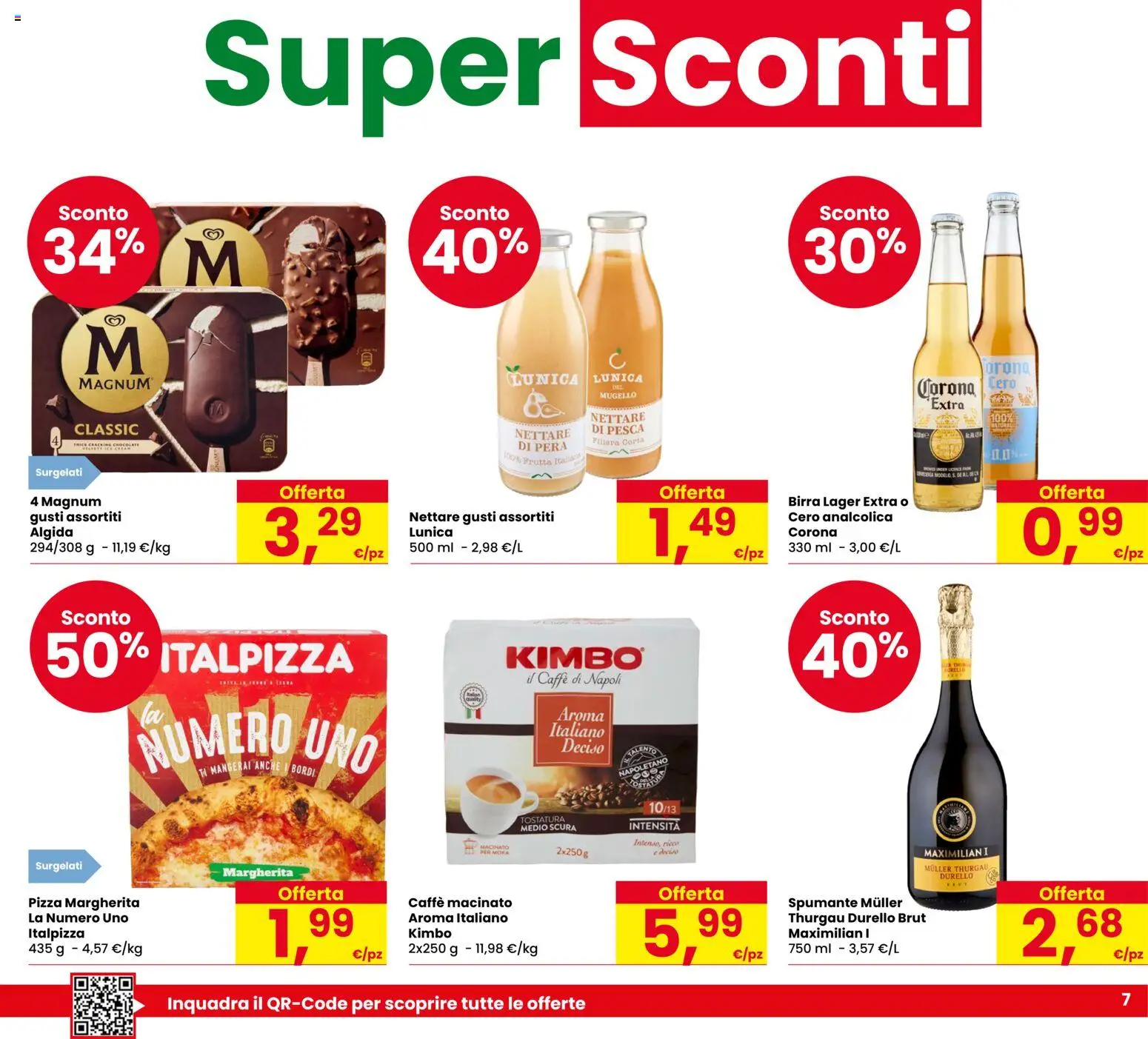 Volantino Eurospar del 03/09/2026 | Pagina: 7 | Prodotti: Pizza, Magnum, Spumante, Macinato