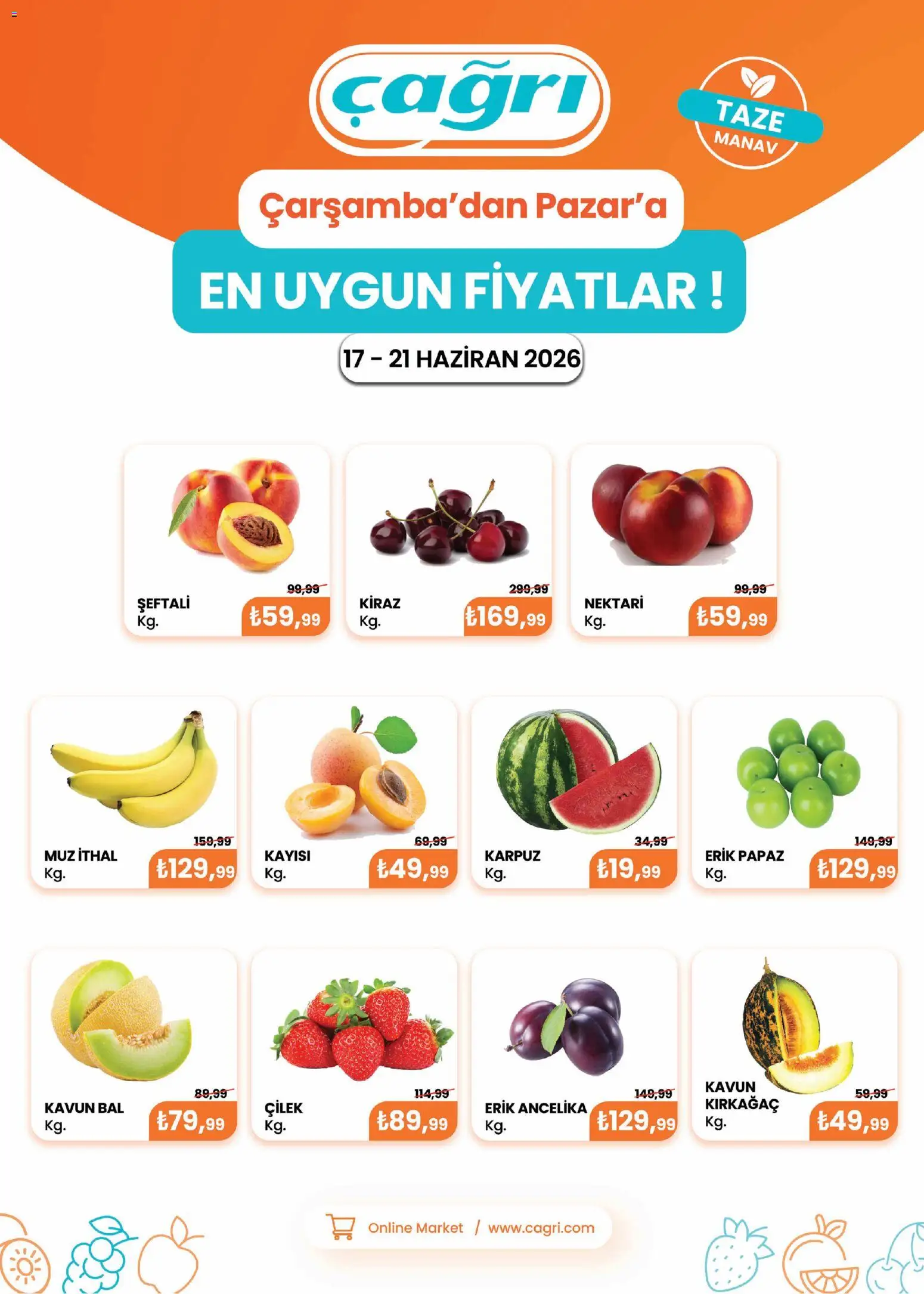 Çağrı Market - Manav Katalog - 17.06.2026 tarihinden itibaren geçerlidir | Sayfa: 1