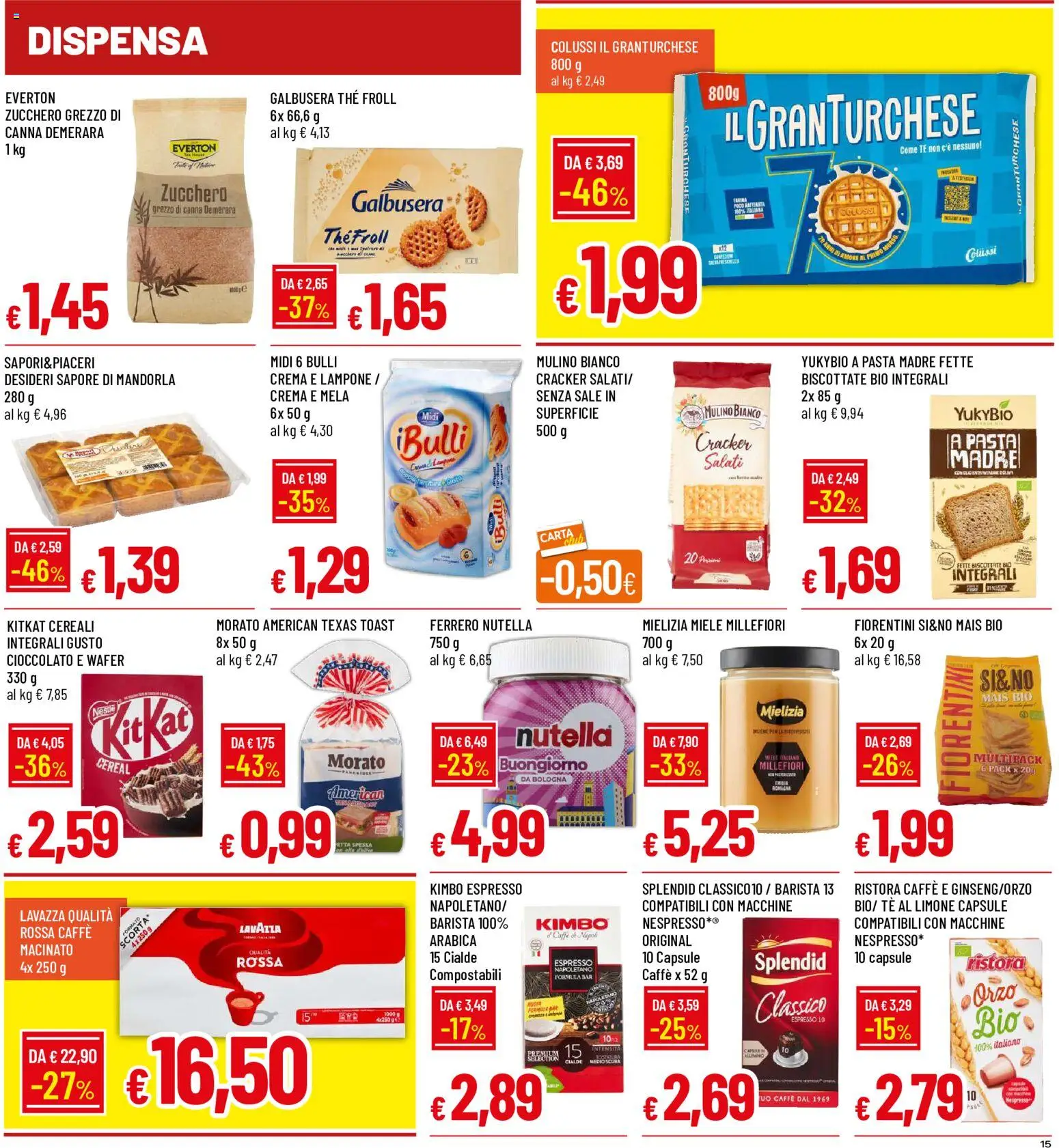 Volantino Galassia del 23/07/2026 | Pagina: 15 | Prodotti: Caffè, Sale, Miele, Macinato