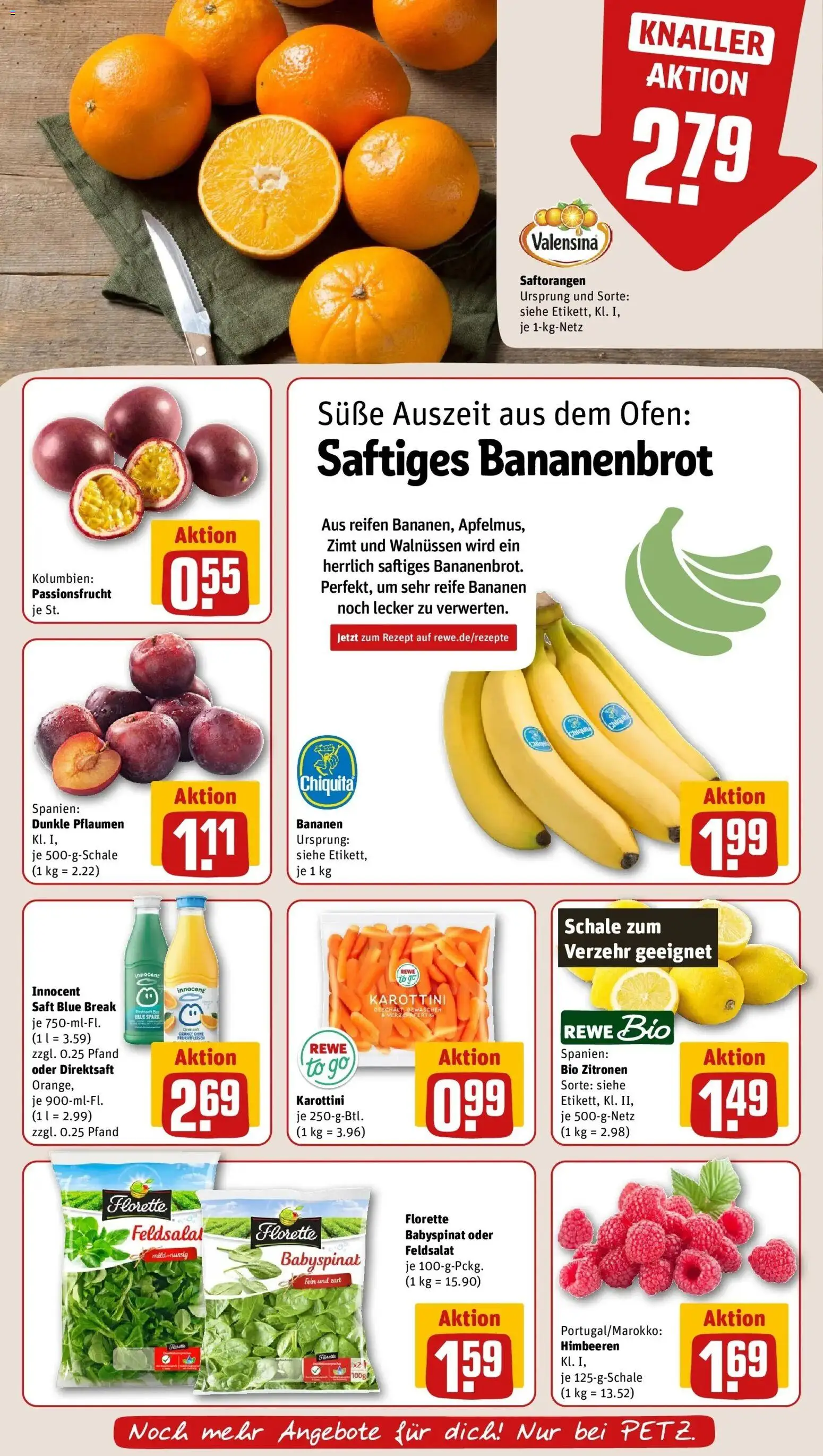 REWE Prospekt ab 12.10.2026 zum Blättern » Angebote | Seite: 4 | Produkte: Ofen, Bananen, Valensina, Zitronen