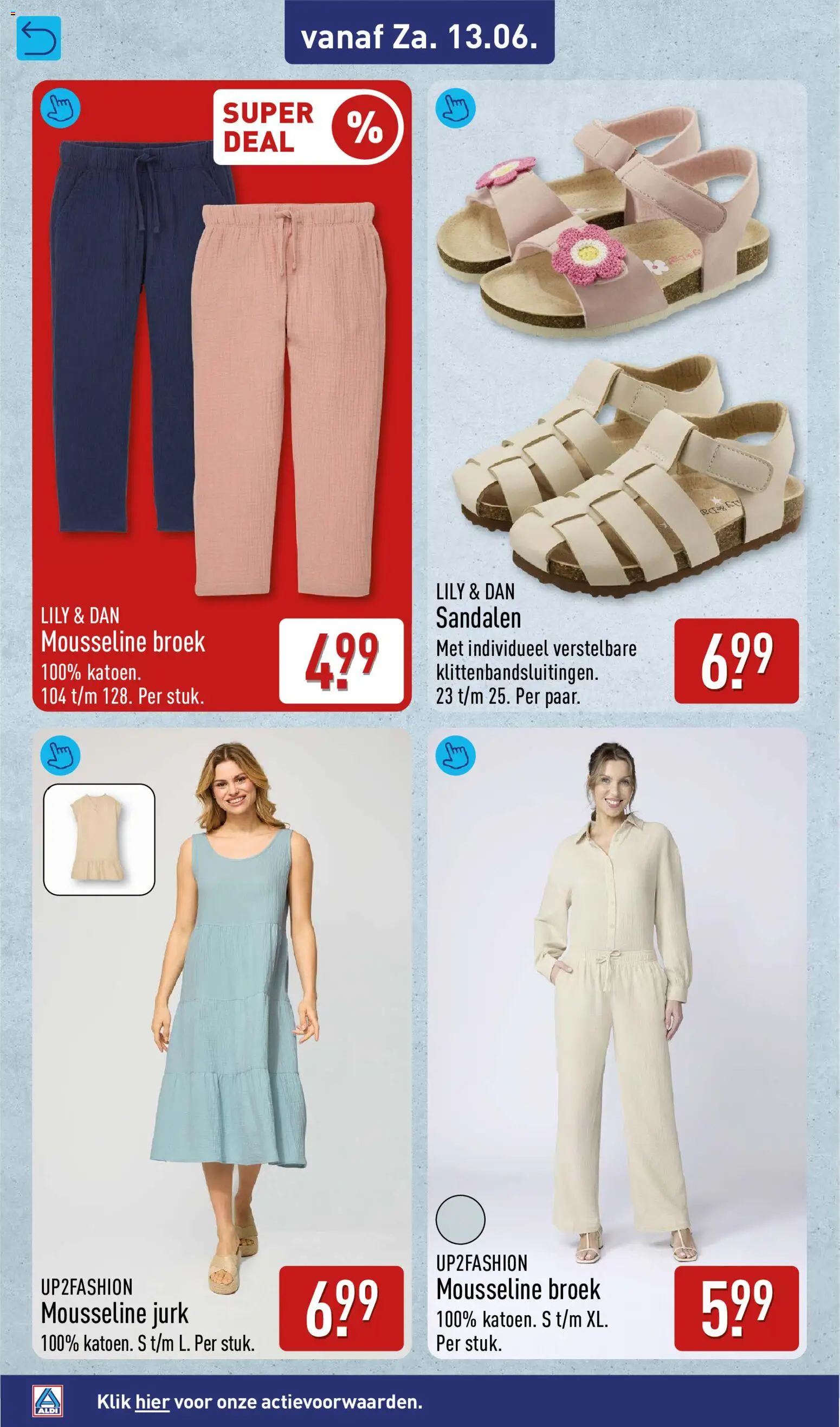 {H1} | Pagina: 48 | Producten: Broek, Sandalen, Jurk