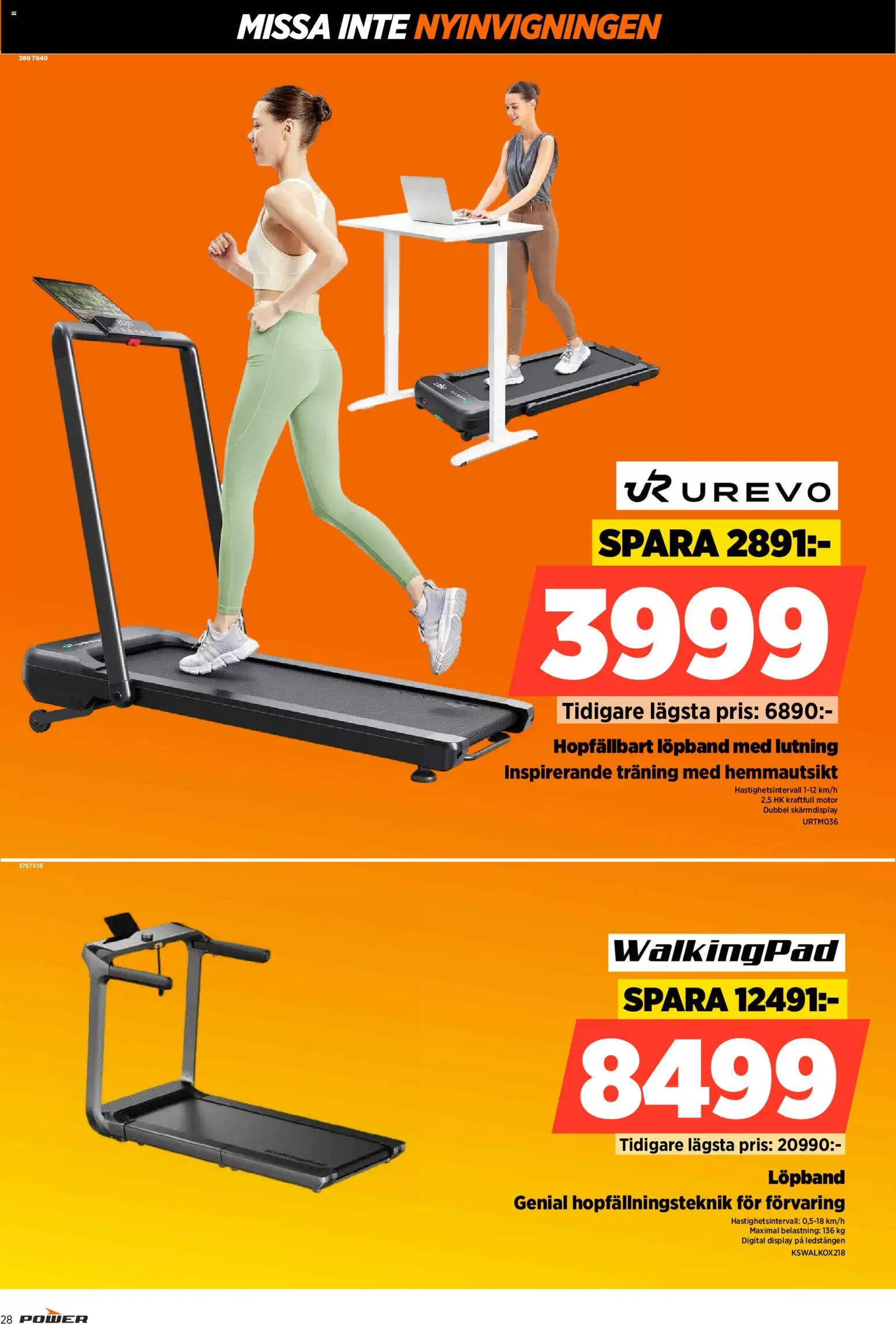 Power reklamblad aktuell från 24/09/2026 | Sida: 28 | Produkter: Löpband