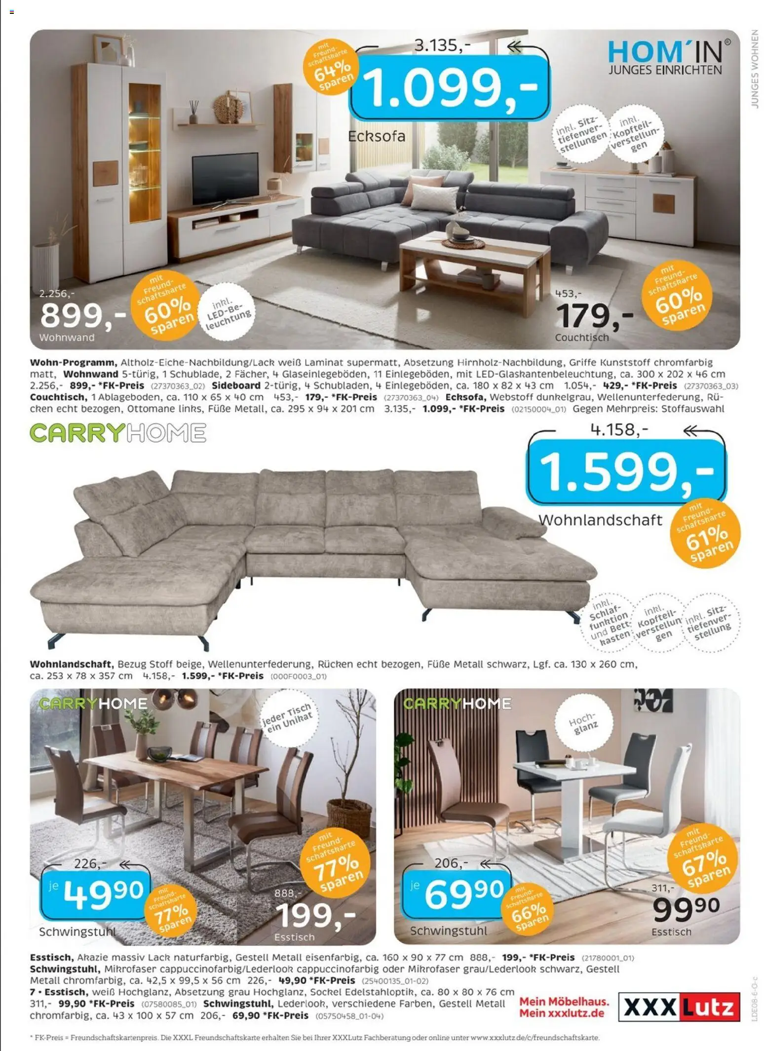 XXXLutz Jubiläum – gültig ab 08.08.2026 | Seite: 17 | Produkte: Sideboard, Wohnlandschaft, Bett, Tisch