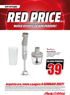 Anteprima del volantino Media World volantino valido a partire dal 01/07/2026 | Pagina: 77 | Prodotti: Tritatutto, Lavastoviglie, Mixer