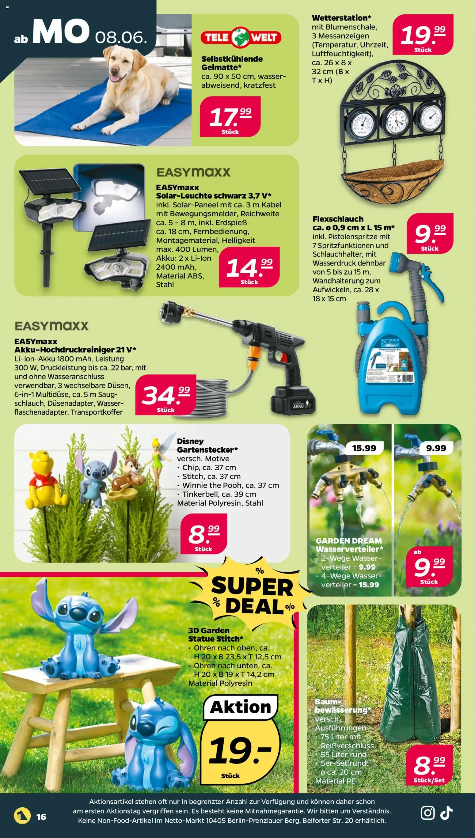 Netto Prospekt – gültig ab 08.06.2026 | Seite: 18 | Produkte: Kabel, Wasser, Solarleuchte