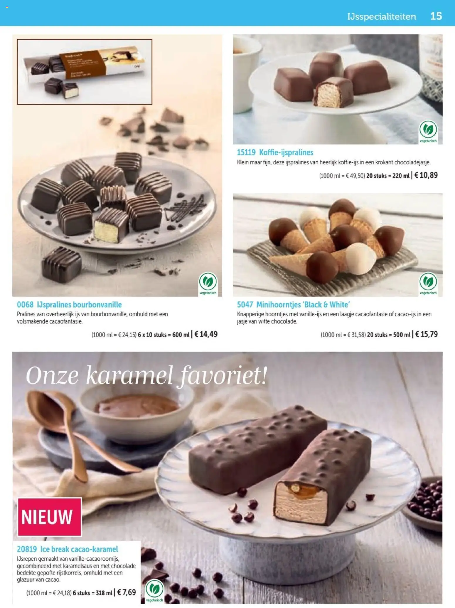 {H1} | Pagina: 15 | Producten: IJs, Chocolade
