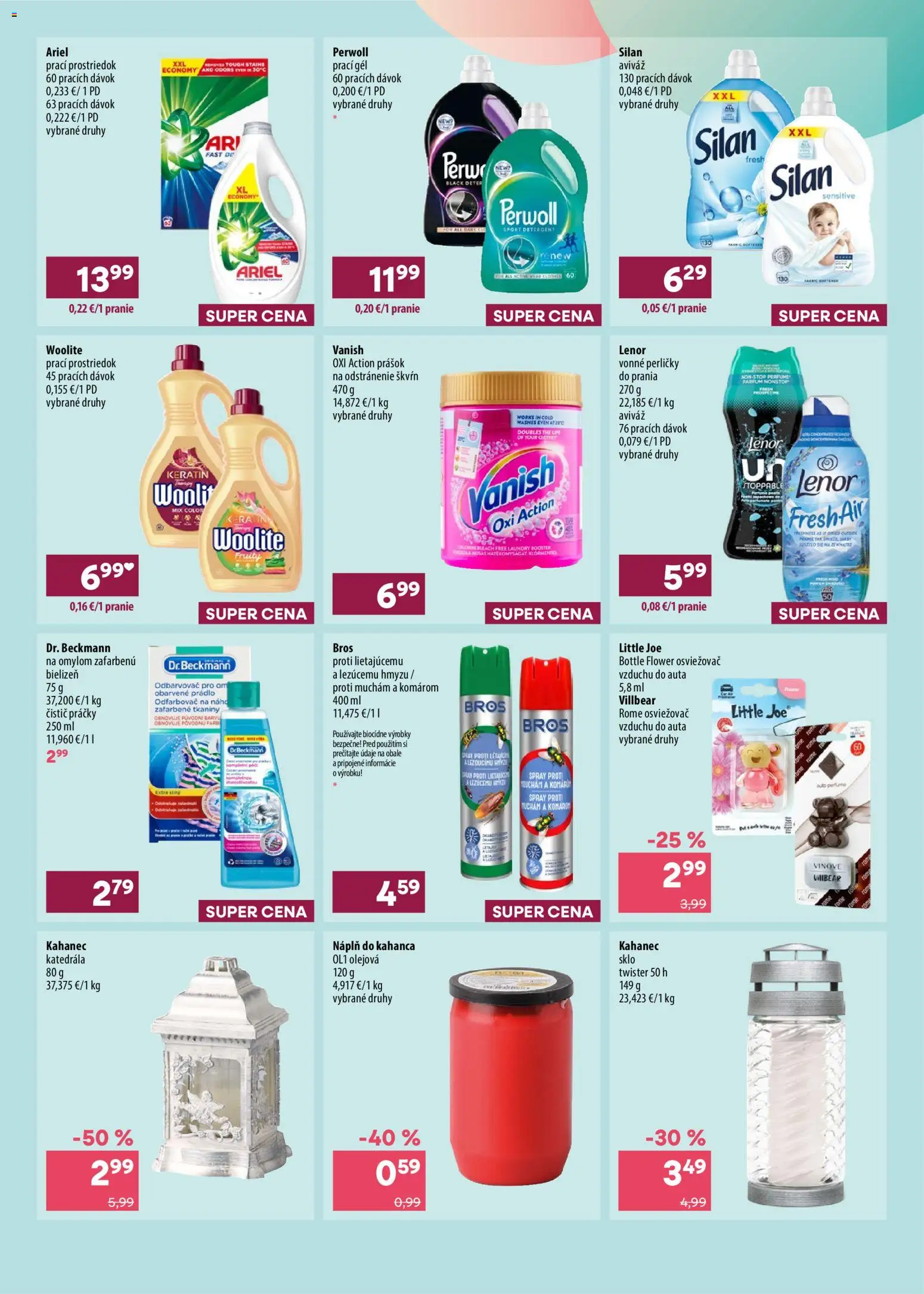 Nové 101 drogerie akcie – leták je platný od 19.08.2026 | Strana: 9 | Produkty: Práčky, Woolite, Lenor