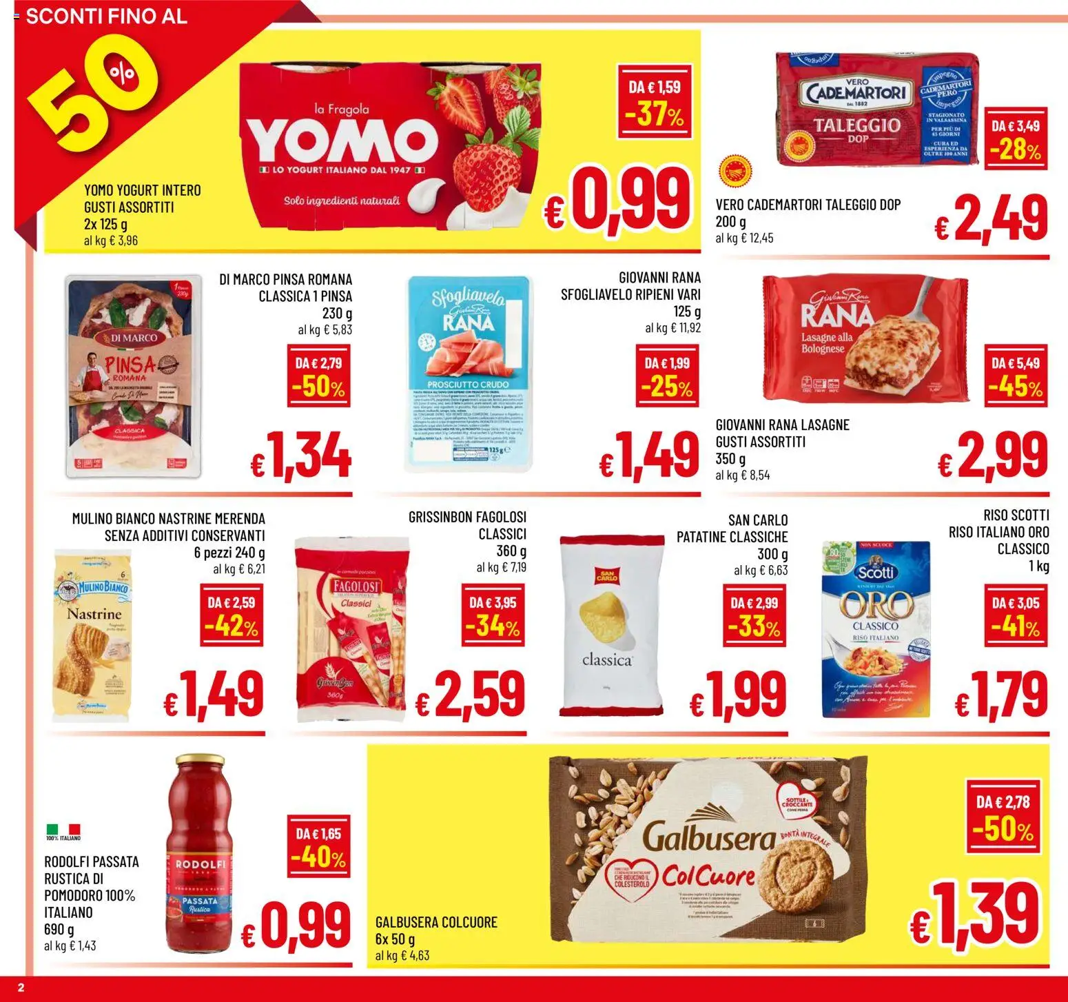 Volantino A&O del 30/09/2026 | Pagina: 2 | Prodotti: Yogurt, Pomodoro, Prosciutto, Ingredienti