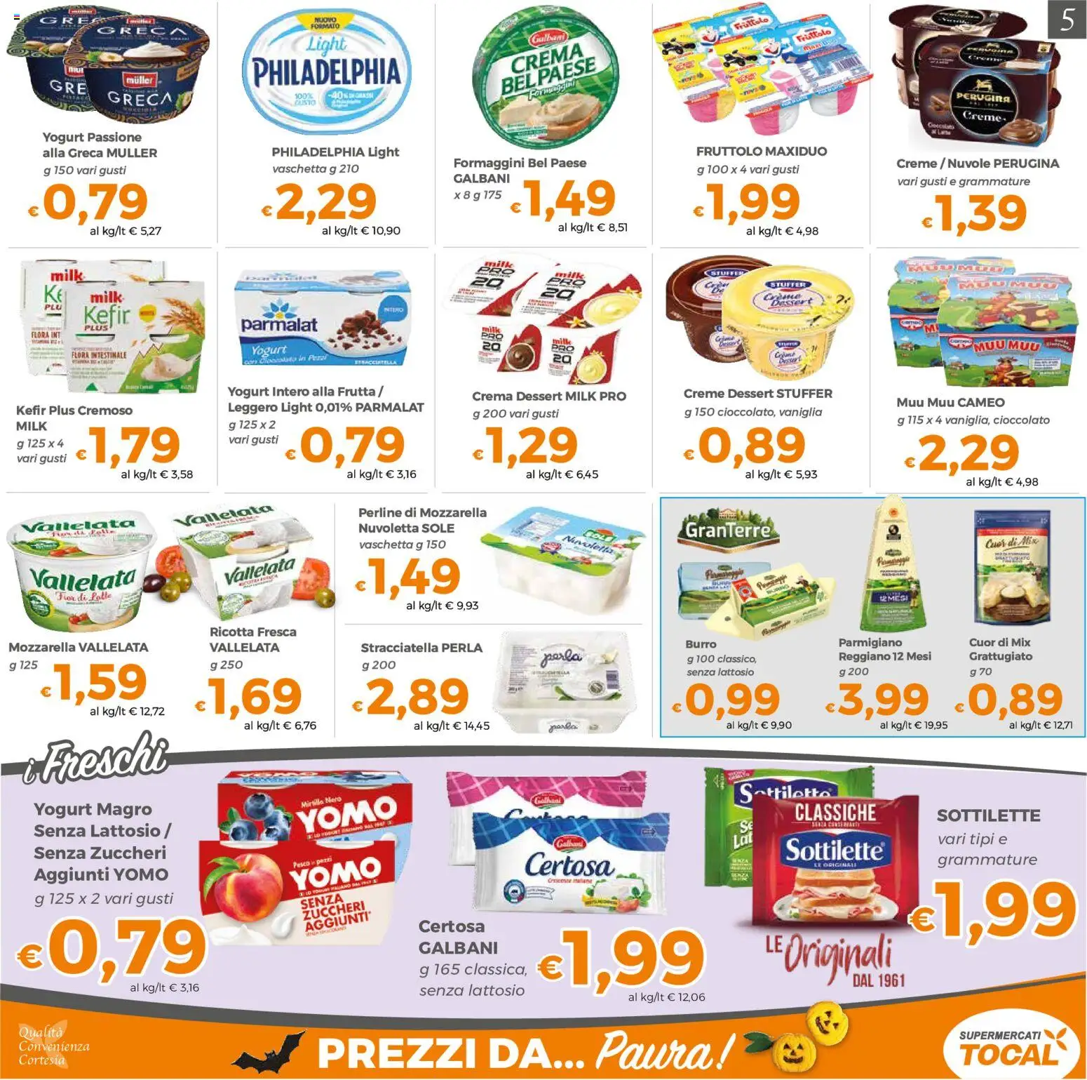 Volantino Tocal del 20/10/2026 | Pagina: 5 | Prodotti: Vaniglia, Crema, Latte, Parmigiano
