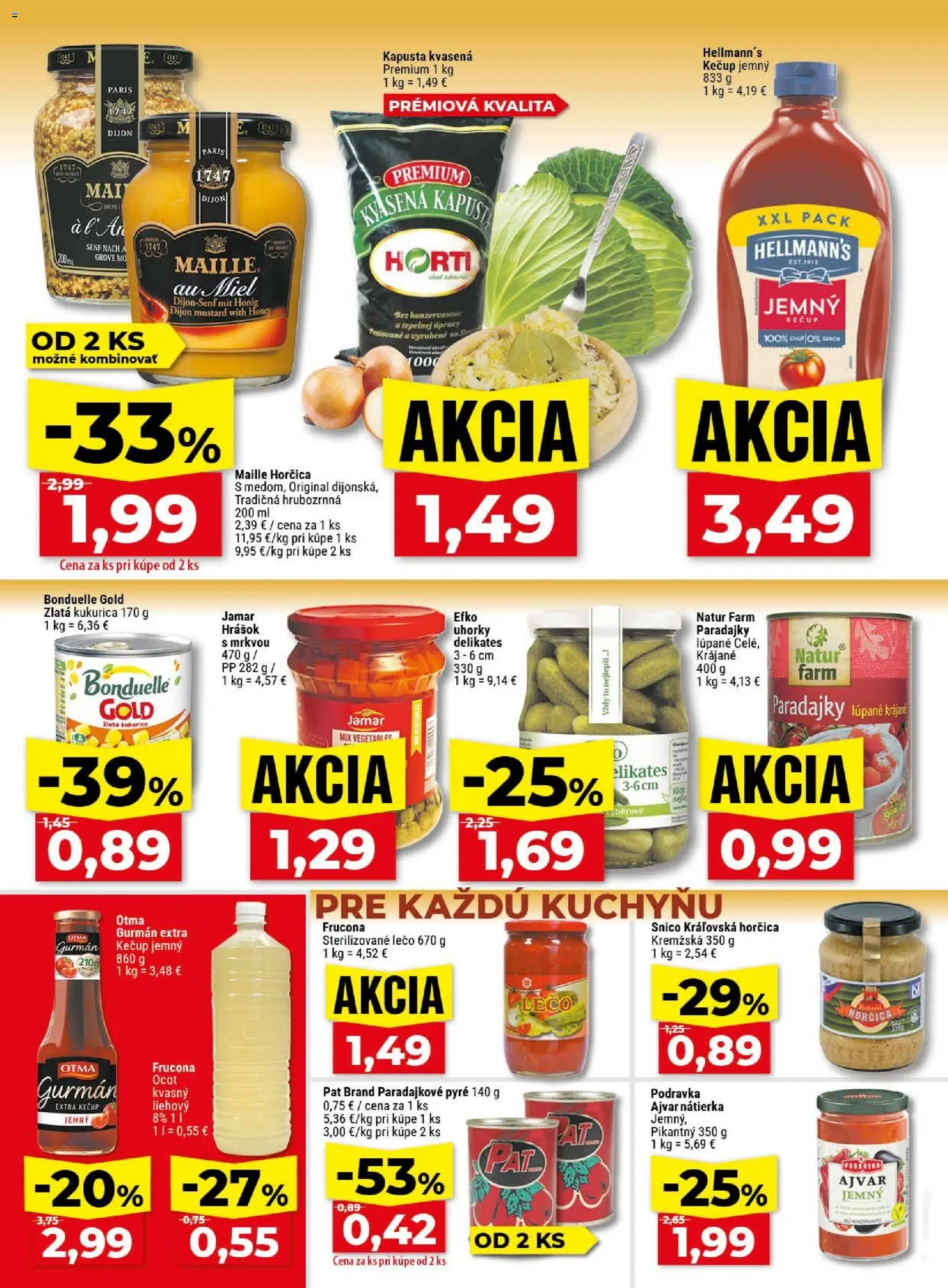 Nové Klas akcie – leták je platný od 11.05.2026 | Strana: 15 | Produkty: Paradajky, Hrášok, Kukurica, Ocot
