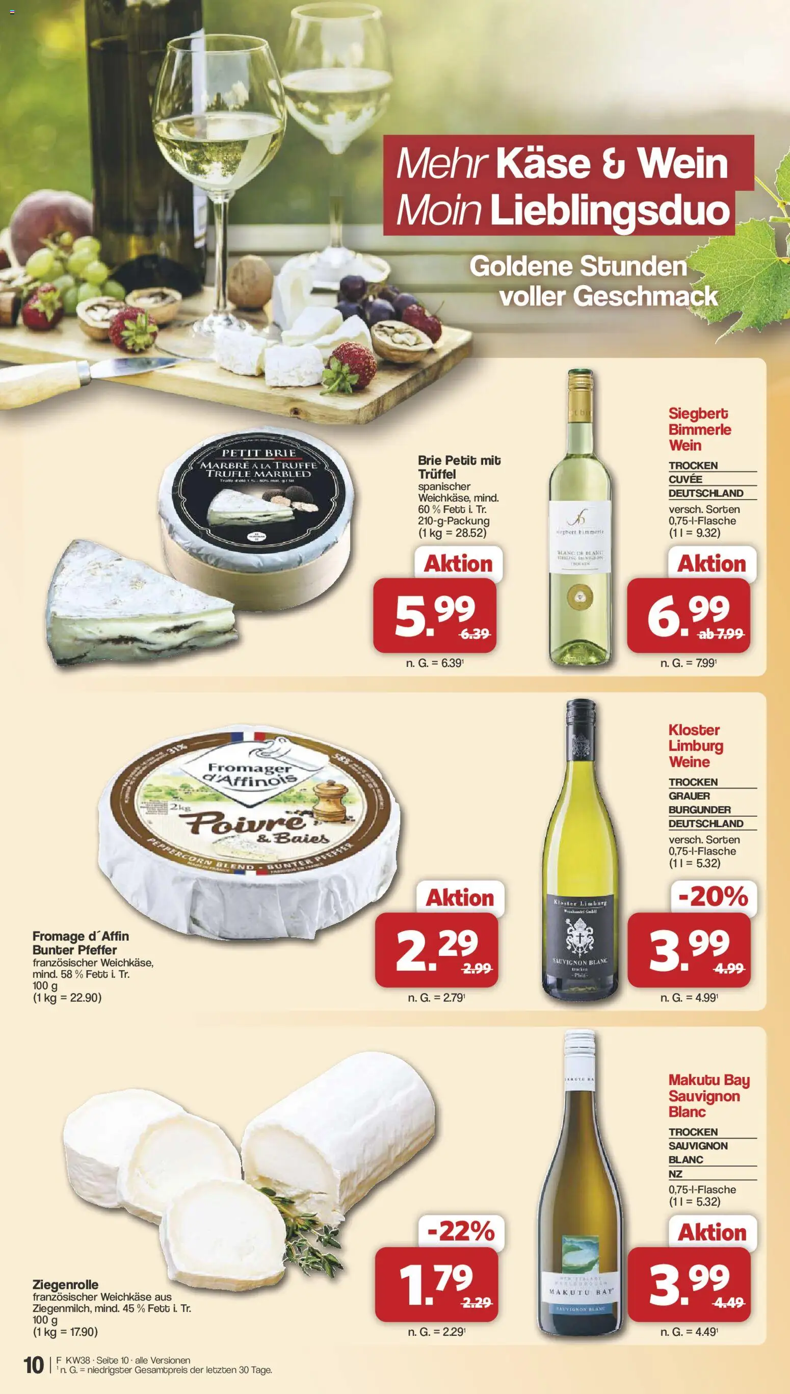 Famila Nordwest Prospekt – gültig ab 14.09.2026 | Seite: 10 | Produkte: Käse, Pfeffer, Wein