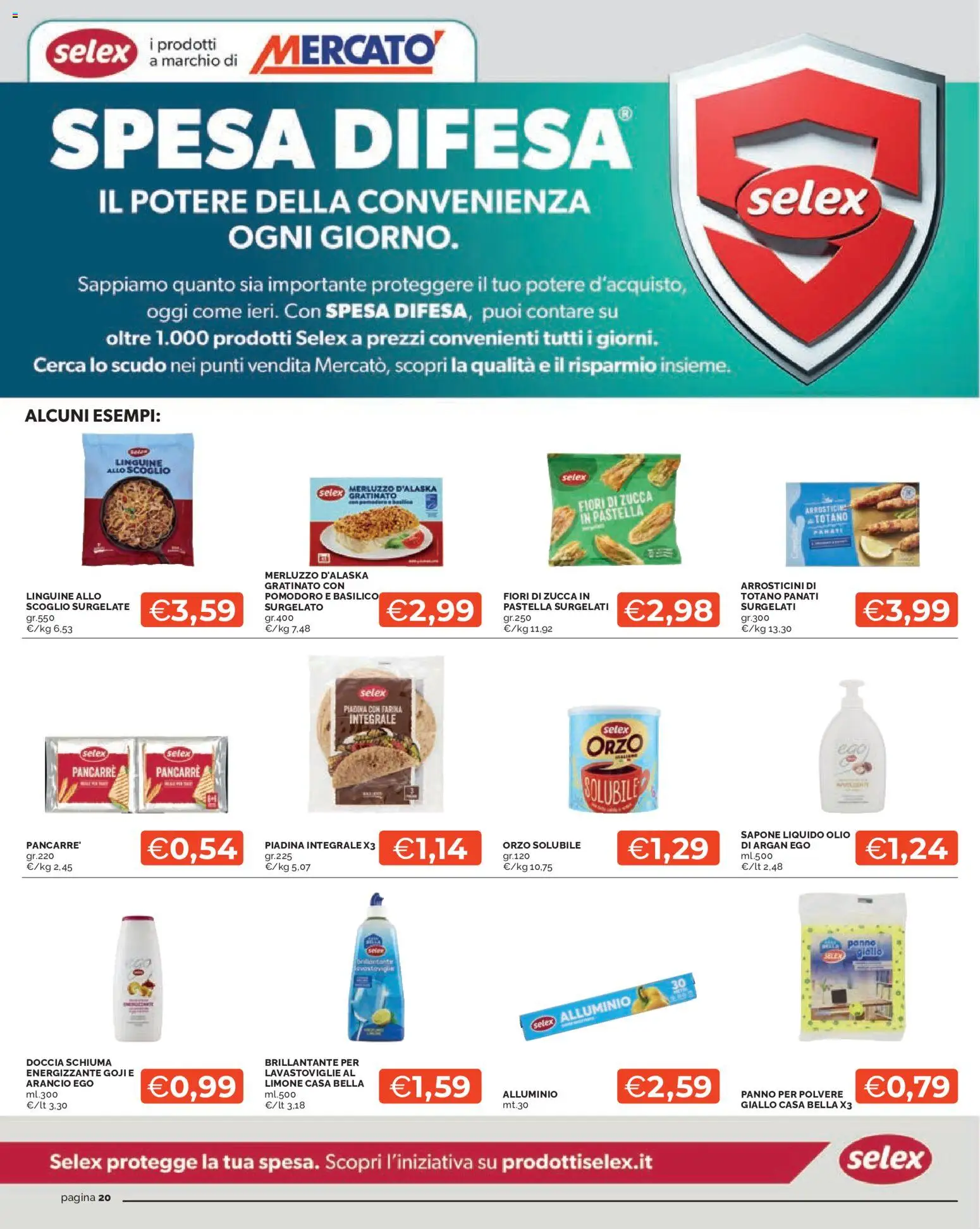 Volantino Mercatò del 07.05.2026 | Pagina: 20 | Prodotti: Merluzzo, Lavastoviglie, Basilico, Totano