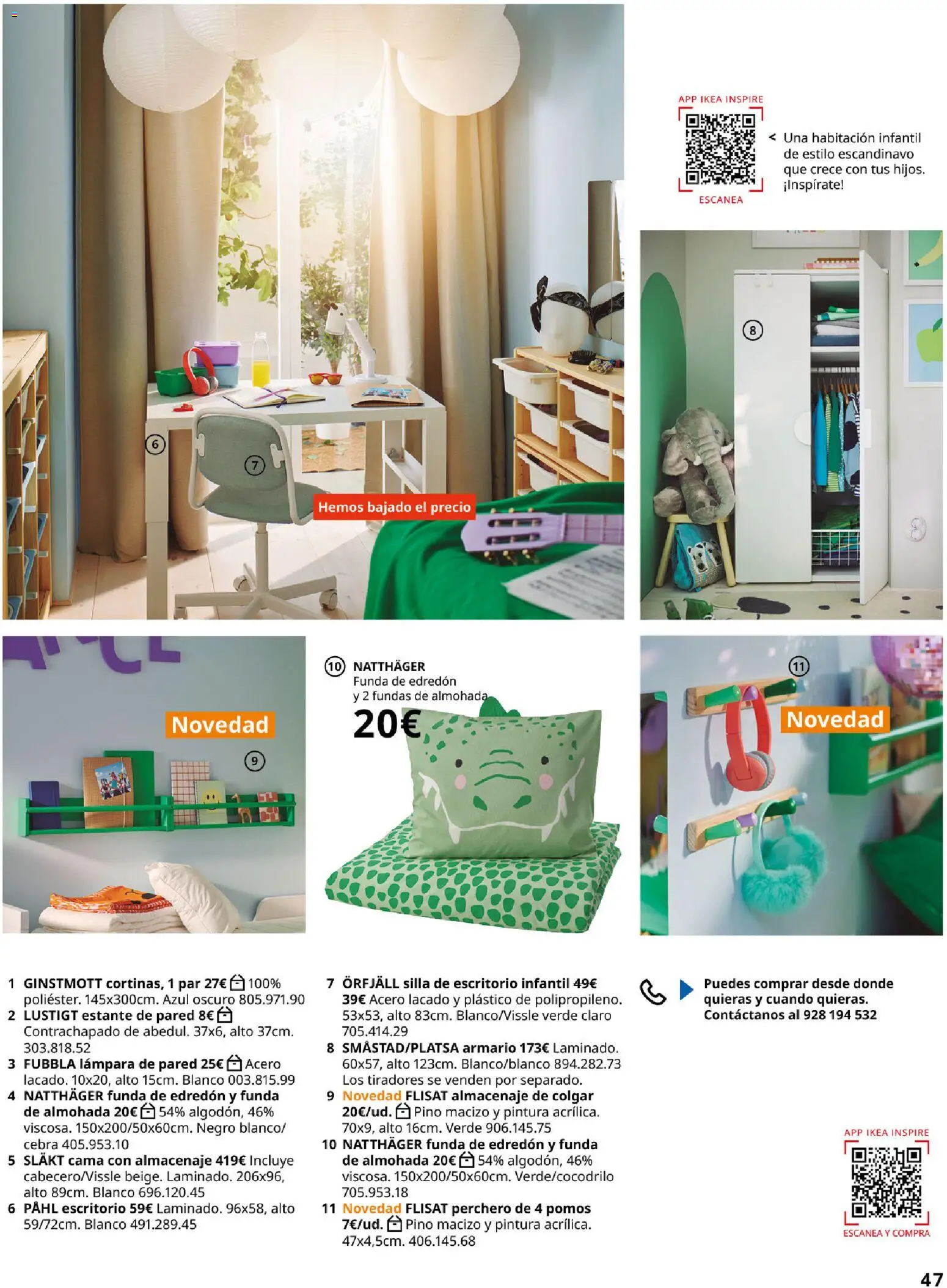 Catálogo IKEA Dormitorios │ válido desde el 01/02/2026 | Página: 47 | Productos: Perchero, Lámpara de pared, Almohada, Estante
