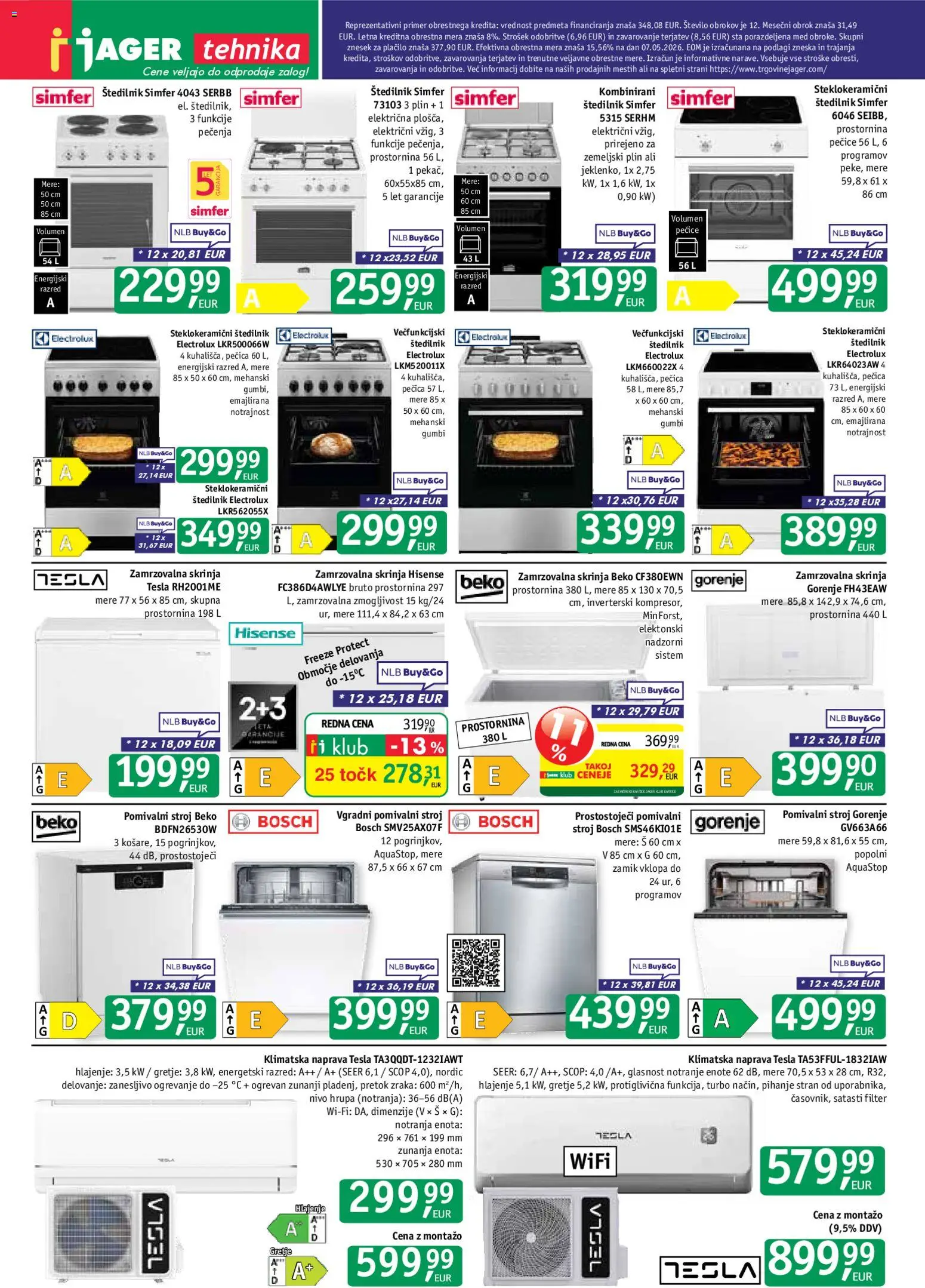 Novi Jager katalog ponudbe – veljaven od 20.05.2026 | Stran: 12 | Izdelki: Pecica, Pomivalni stroj, Vgradni pomivalni stroj, Štedilnik