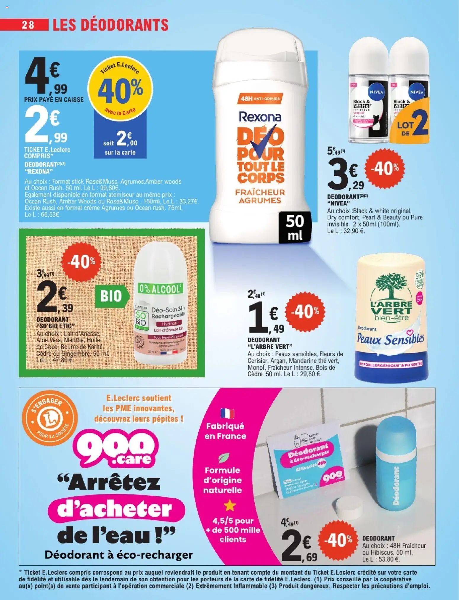{H1} | Page: 28 | Produits: Déodorant, Beurre, Huile, Thé