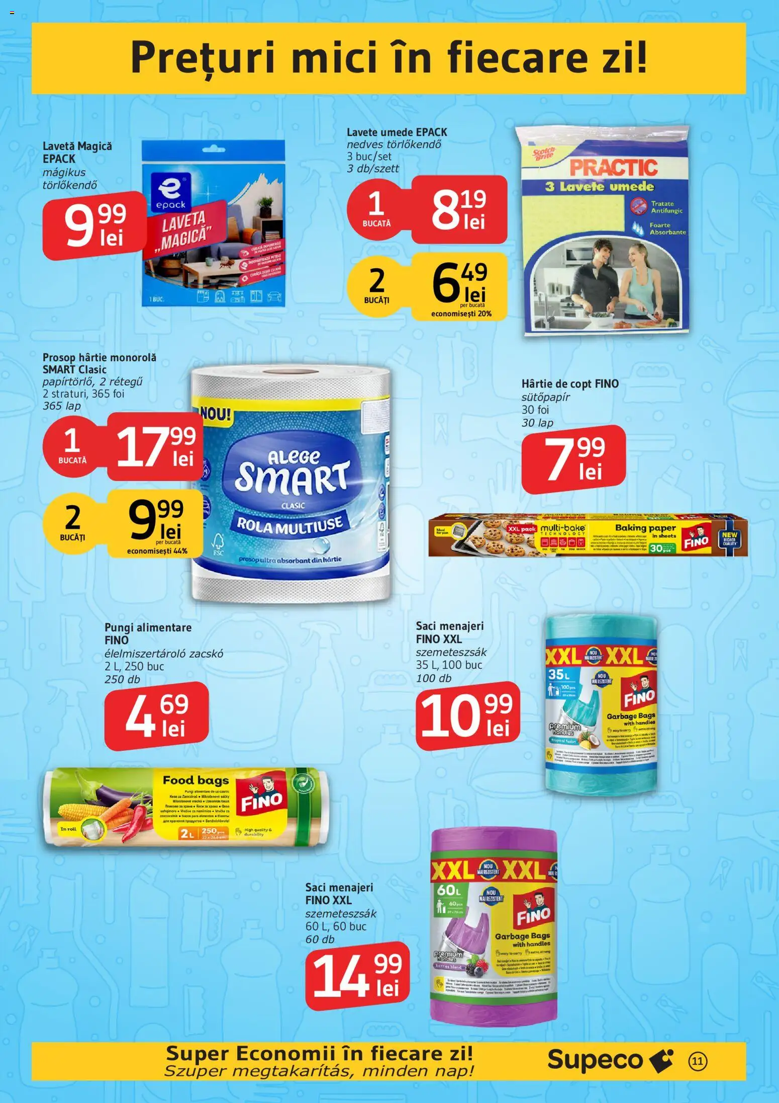 Noul catalog Supeco – valabil de la 16.07.2026 | Pagină: 11 | Produse: Pară, Saci menajeri, Mici, Absorbante
